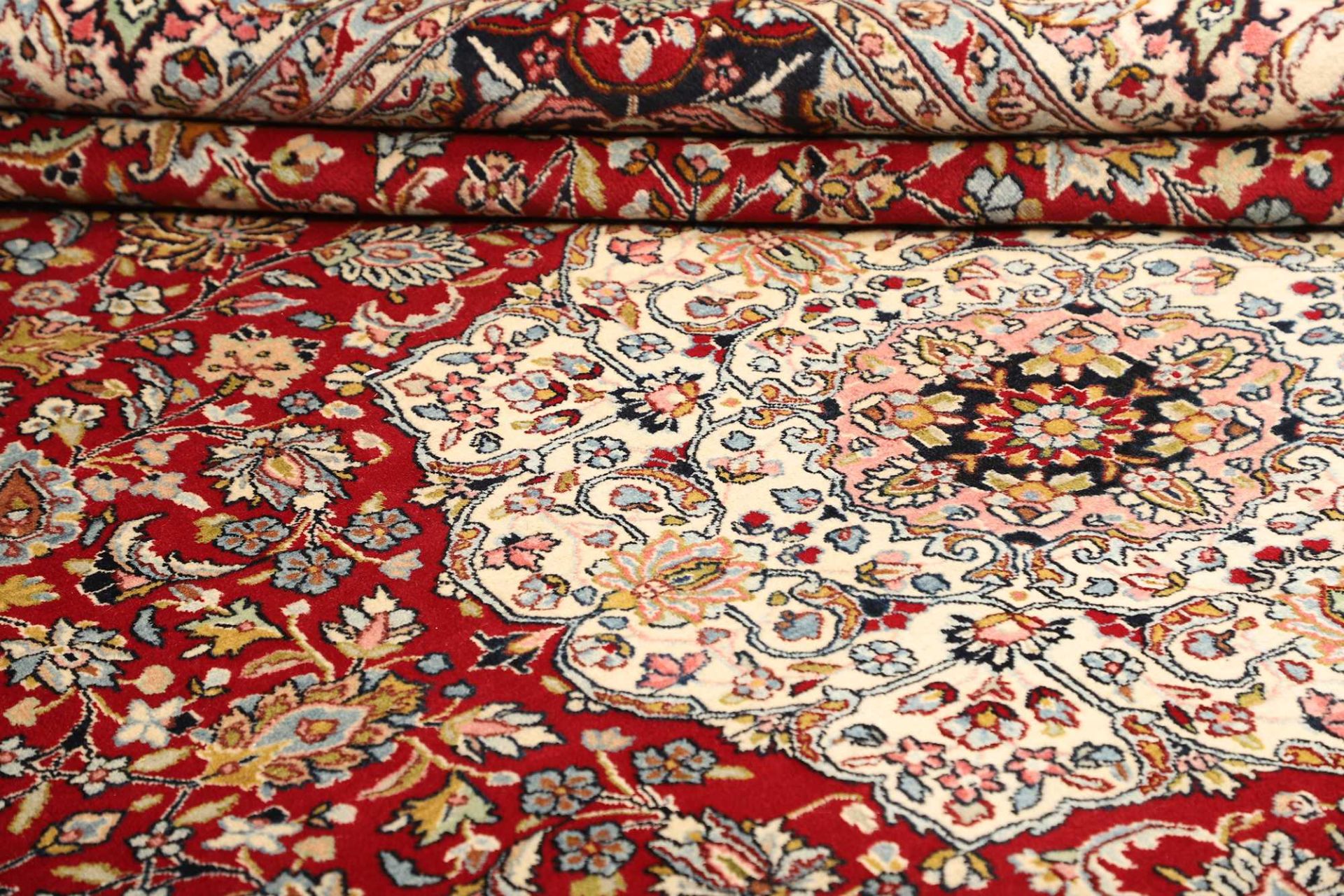 Handgeknüpfter Kashan Perserteppich, 247 × 356 cm, Wolle