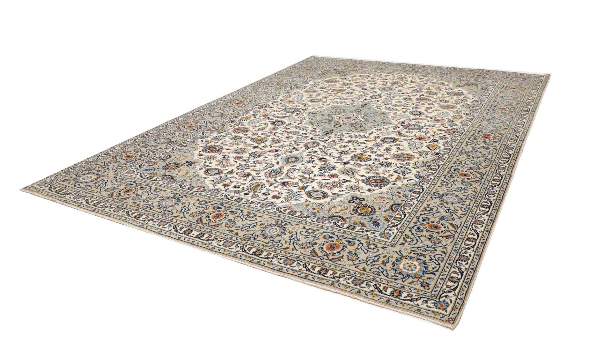 Handgeknüpfter Kashan Perserteppich 273 × 366 cm