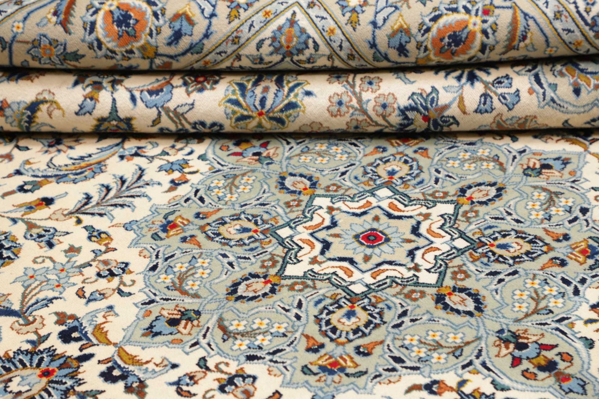 Handgeknüpfter Kashan Perserteppich 273 × 366 cm