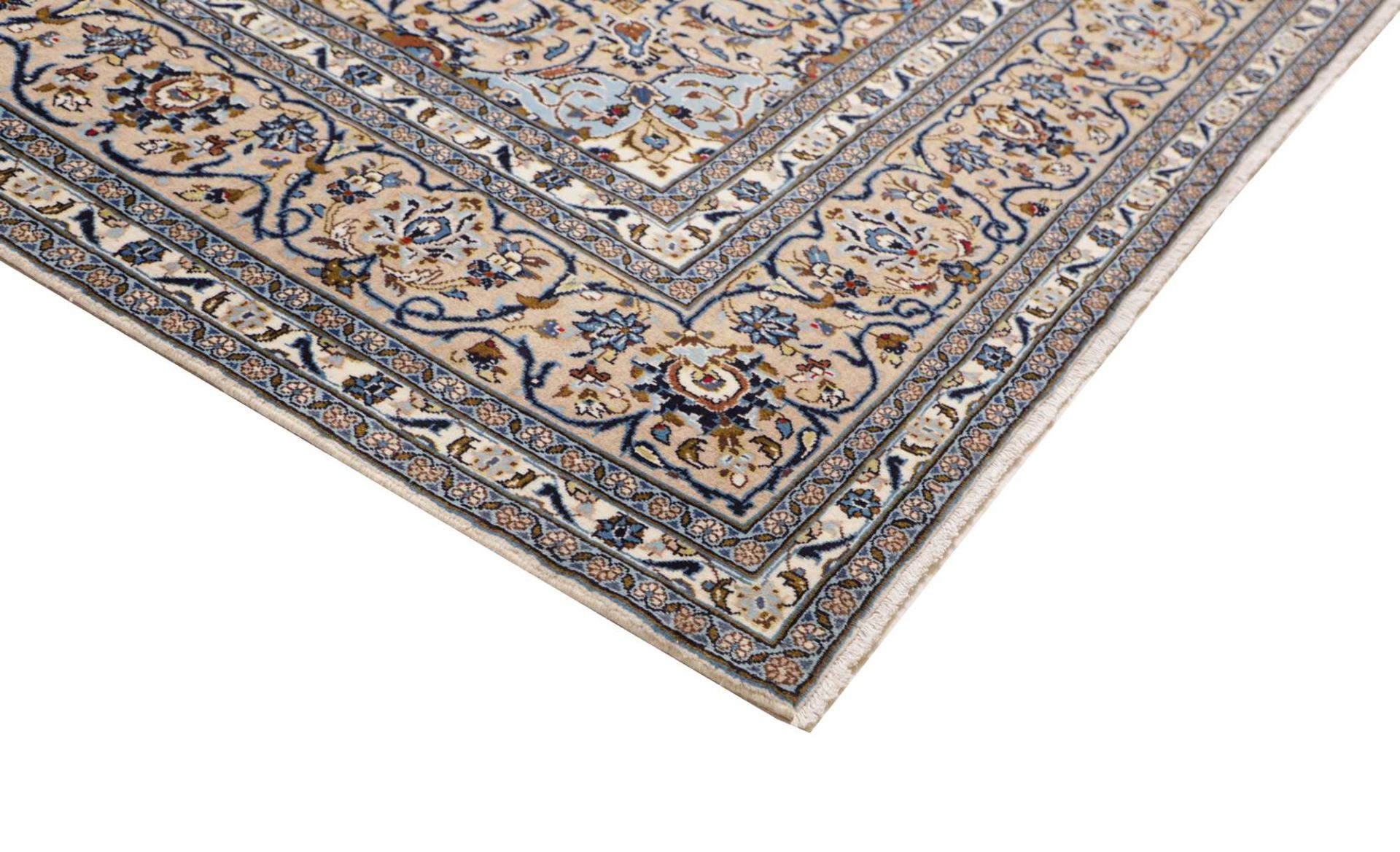 Handgeknüpfter Kashan Perserteppich 251 × 352 cm
