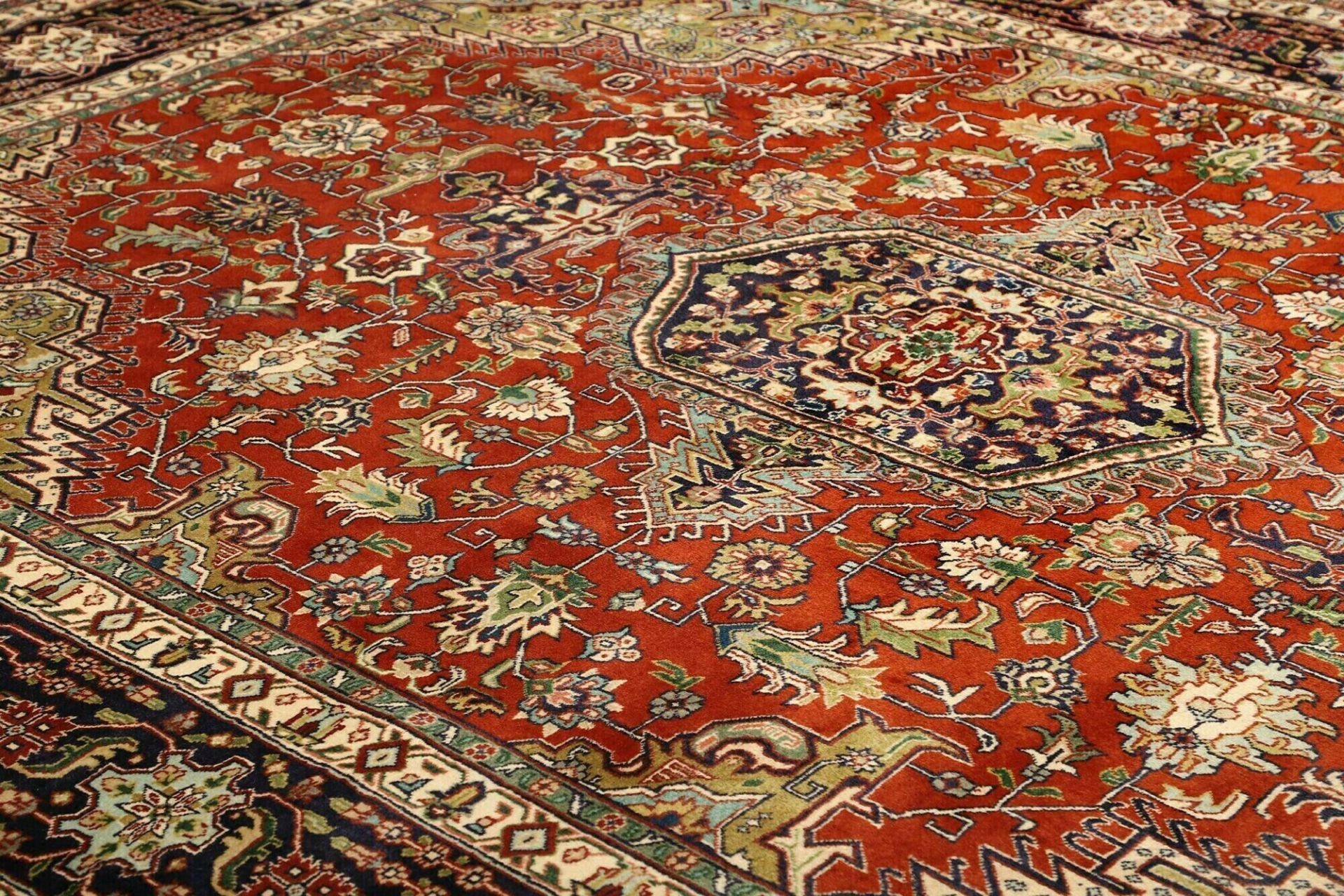 Handgeknüpfter Täbriz Perserteppich, 251 × 339 cm, Wolle