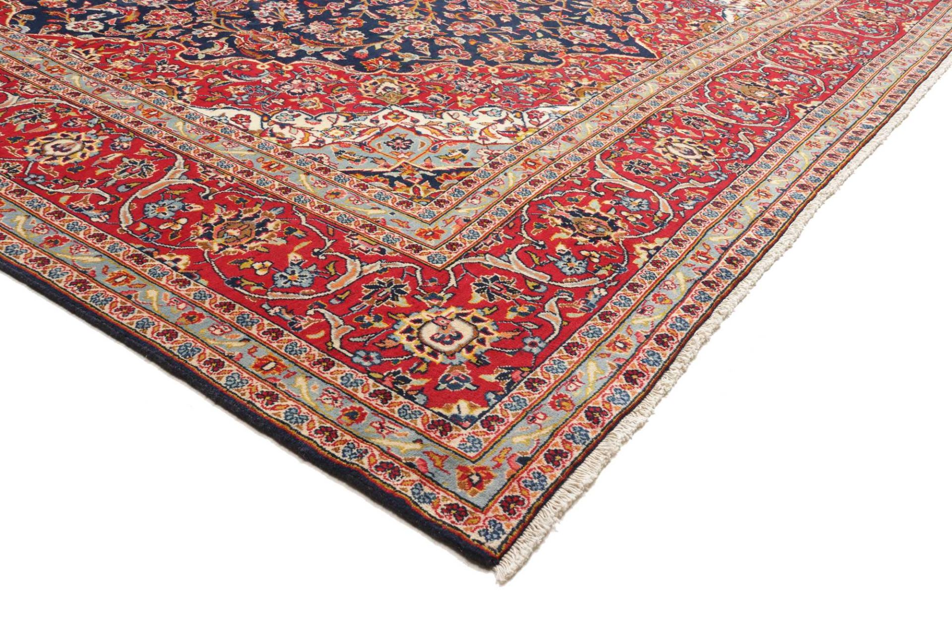 Handgeknüpfter Kashan Perserteppich 251 × 356 cm