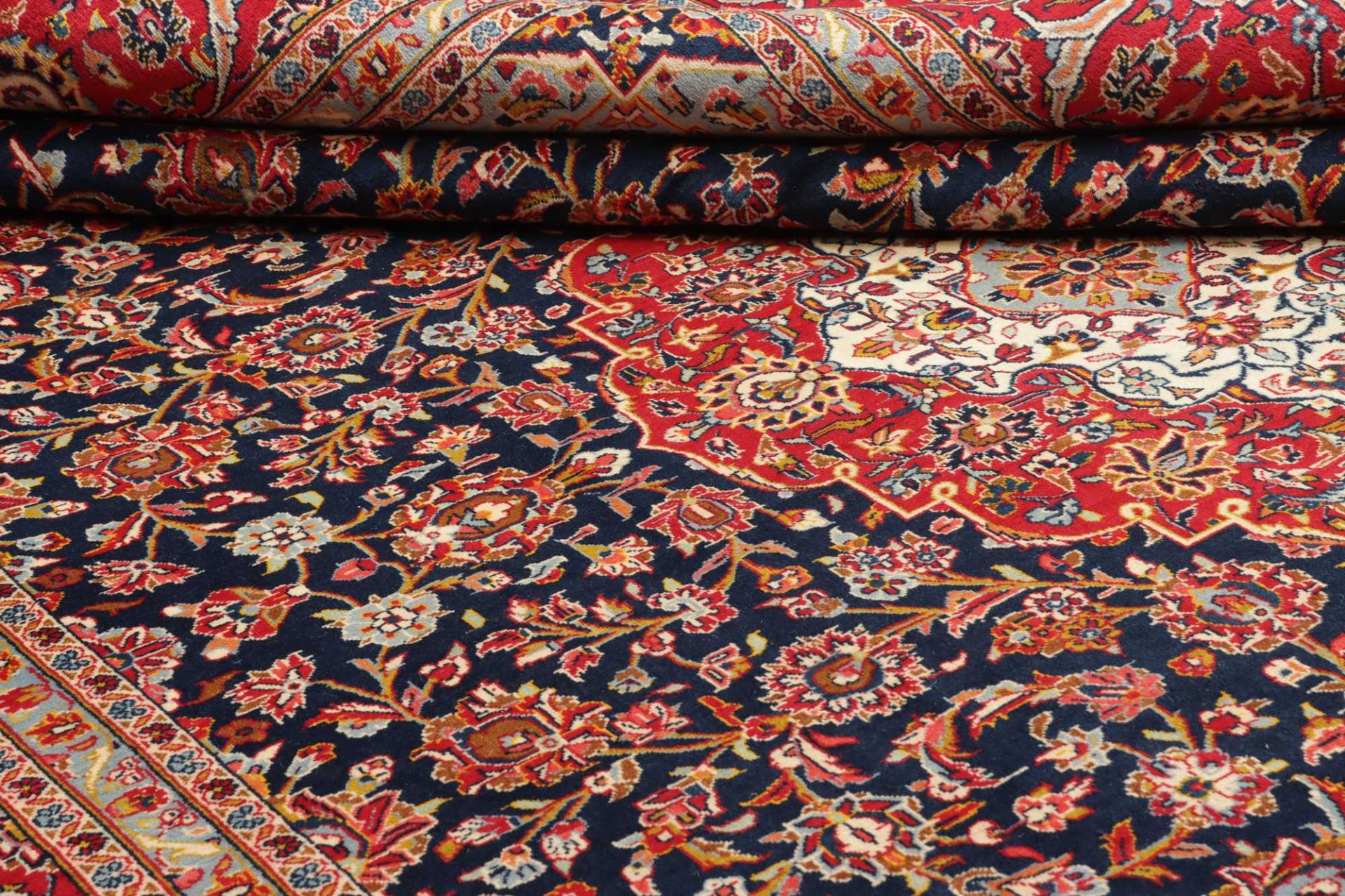 Handgeknüpfter Kashan Perserteppich 251 × 356 cm