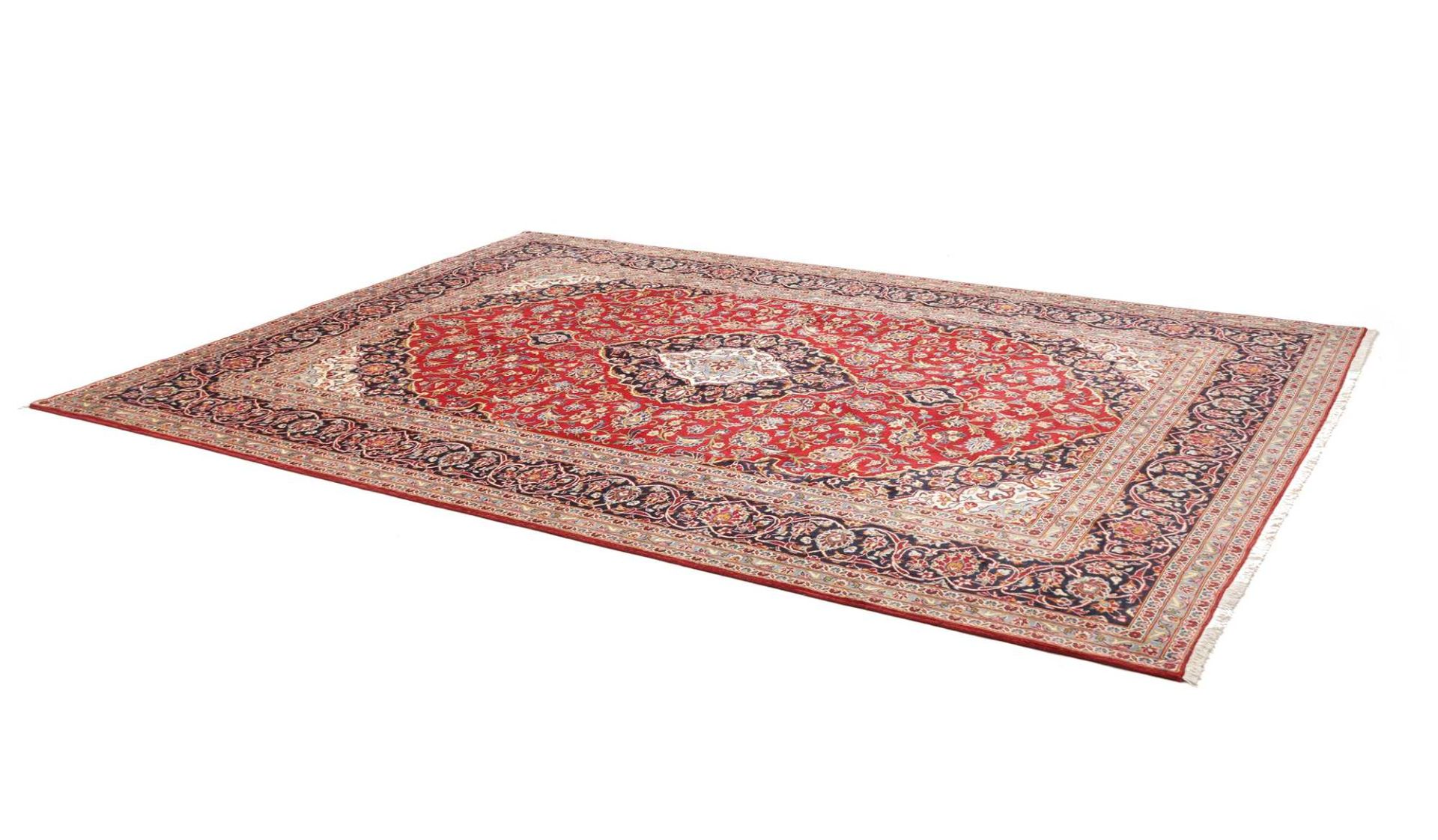 Handgeknüpfter Kashan Perserteppich, 245 × 354 cm, Wolle
