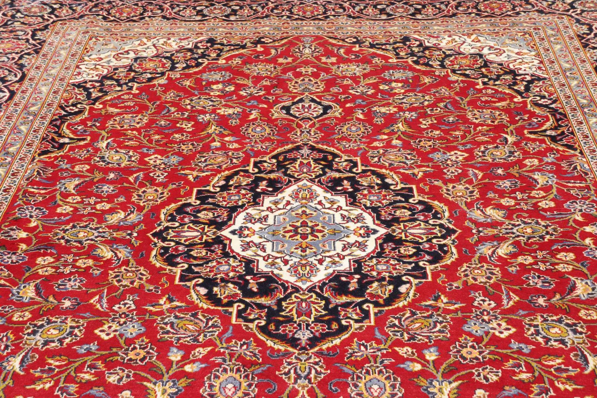 Handgeknüpfter Kashan Perserteppich, 245 × 354 cm, Wolle