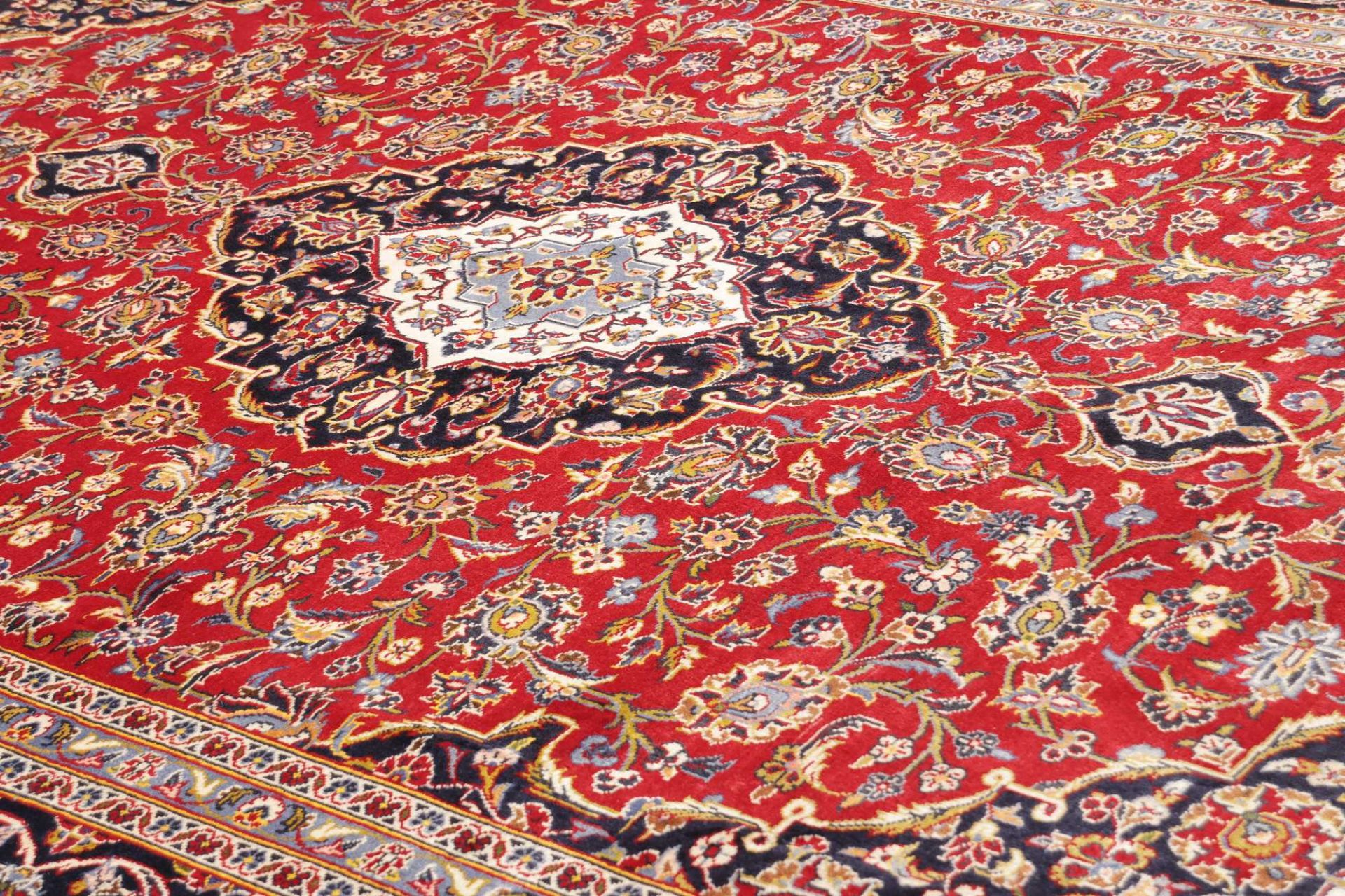 Handgeknüpfter Kashan Perserteppich, 245 × 354 cm, Wolle