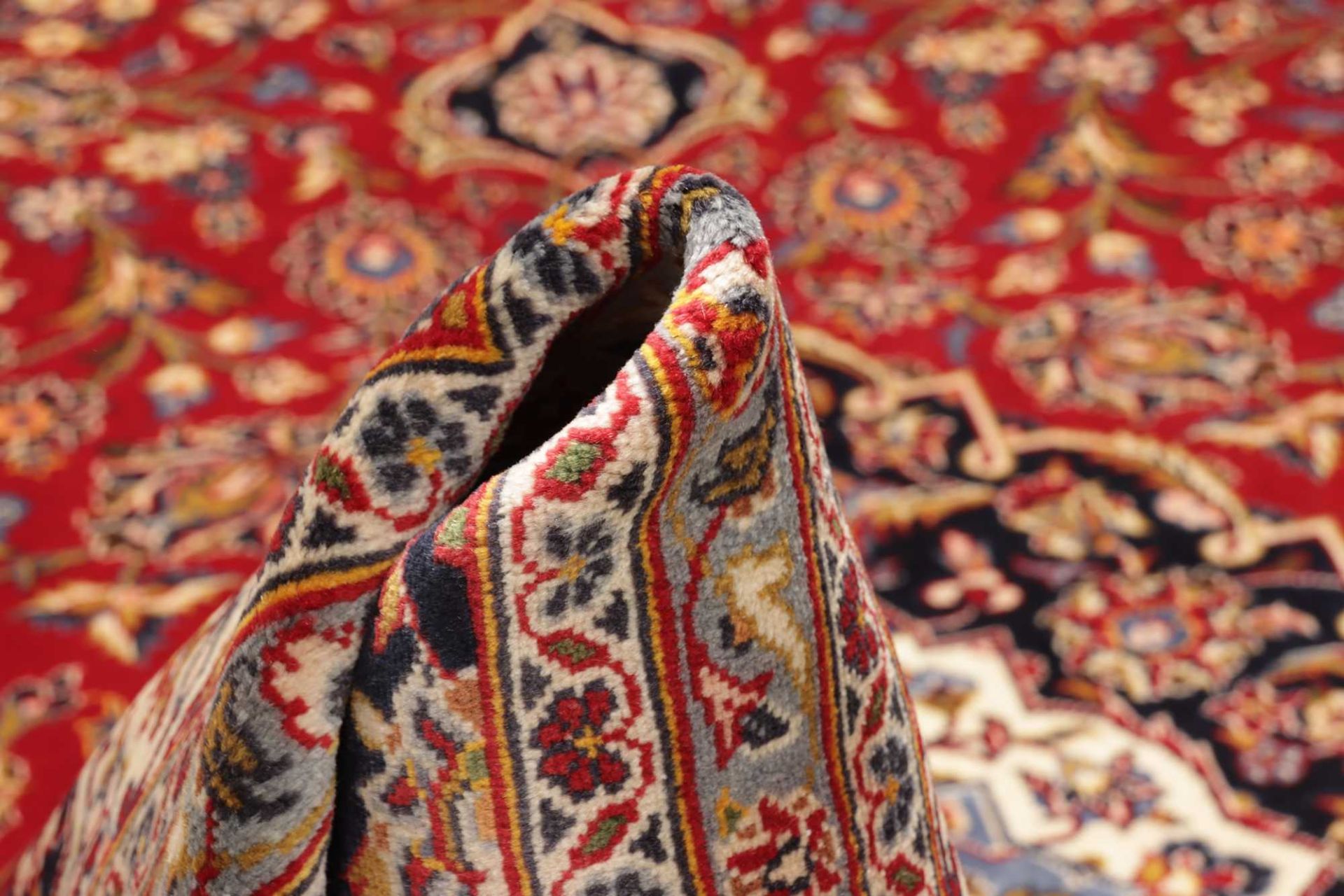 Handgeknüpfter Kashan Perserteppich, 245 × 354 cm, Wolle