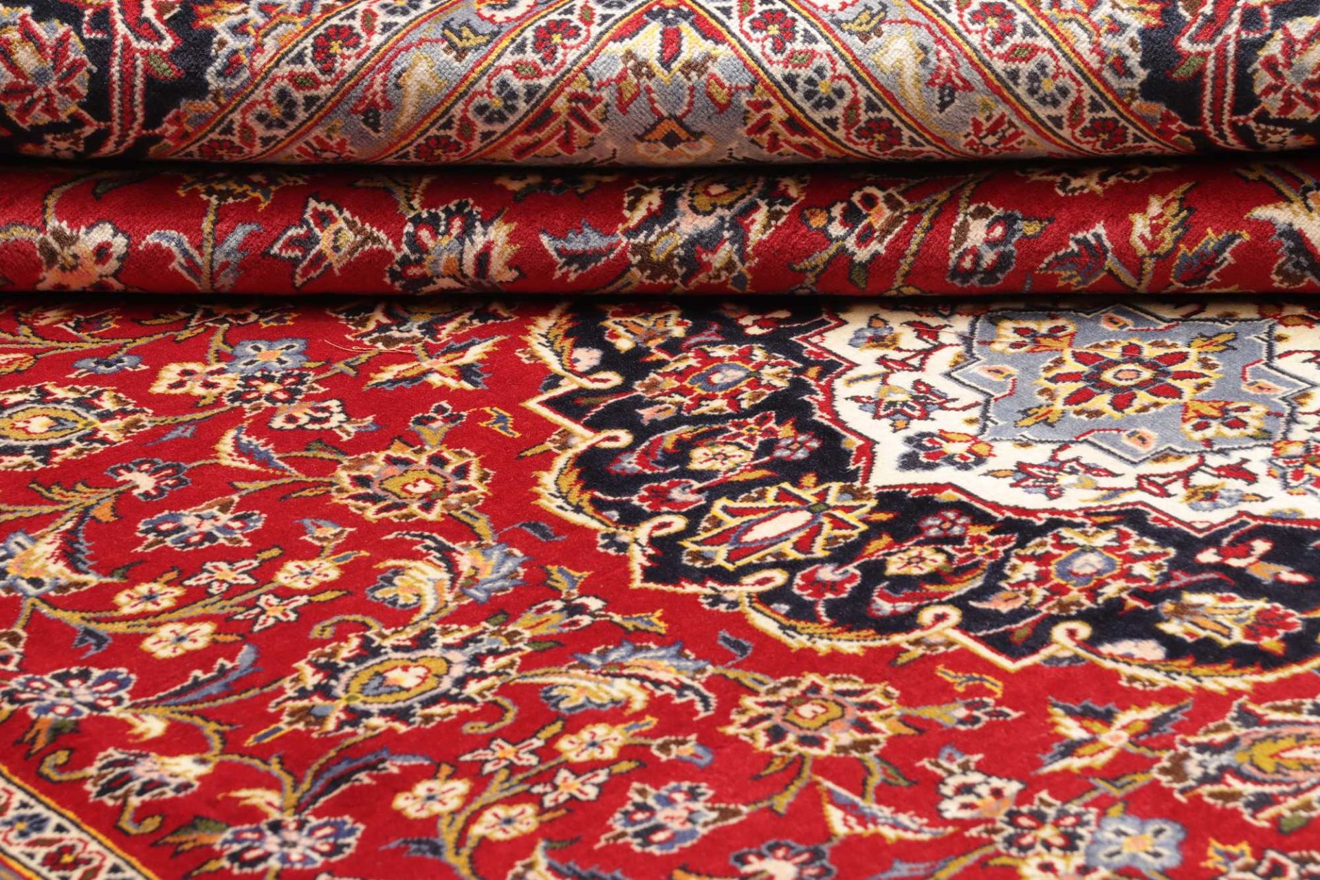 Handgeknüpfter Kashan Perserteppich, 245 × 354 cm, Wolle