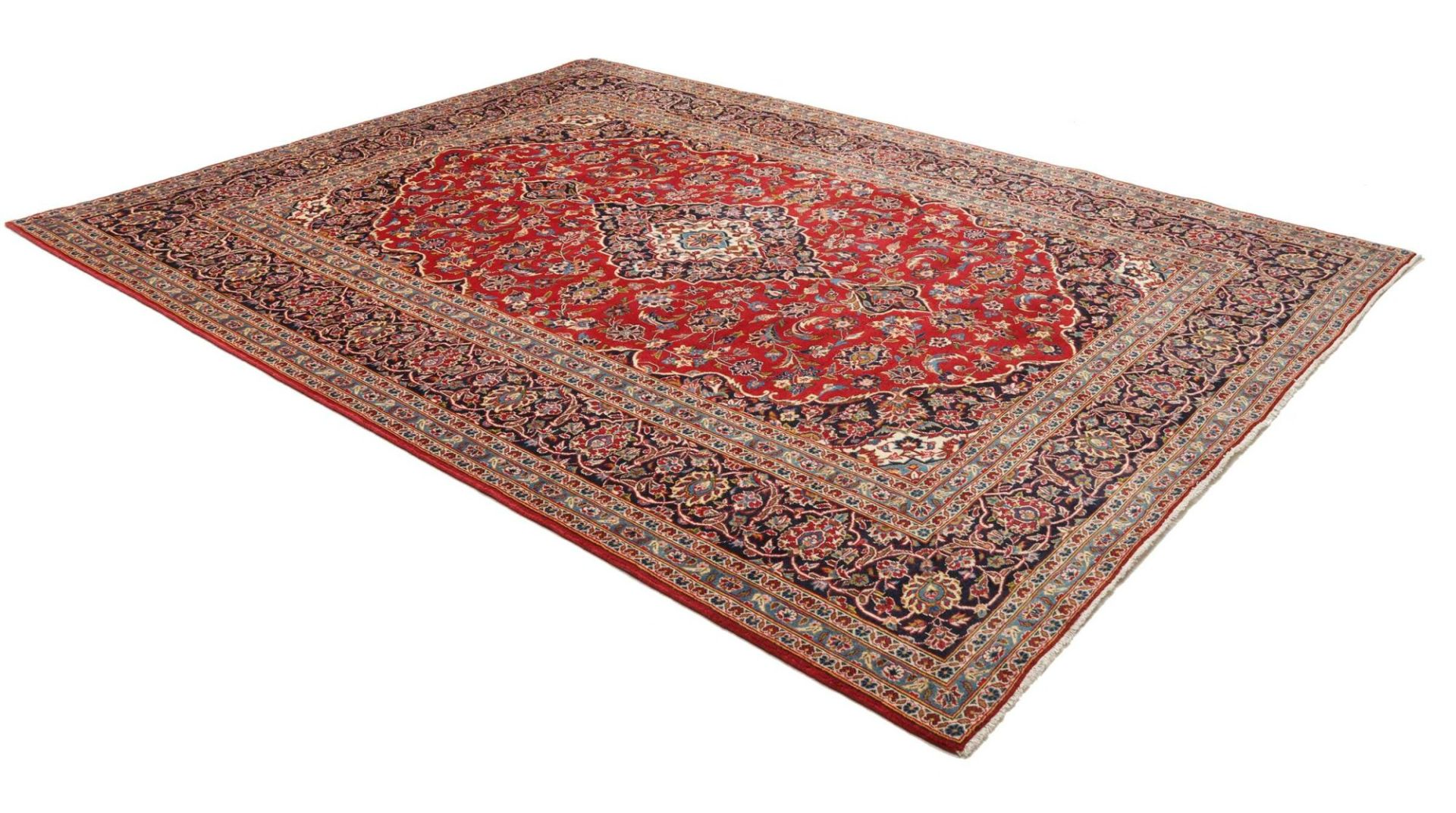 Kashan Perserteppich 246 × 329 cm aus Wolle, handgeknüpft
