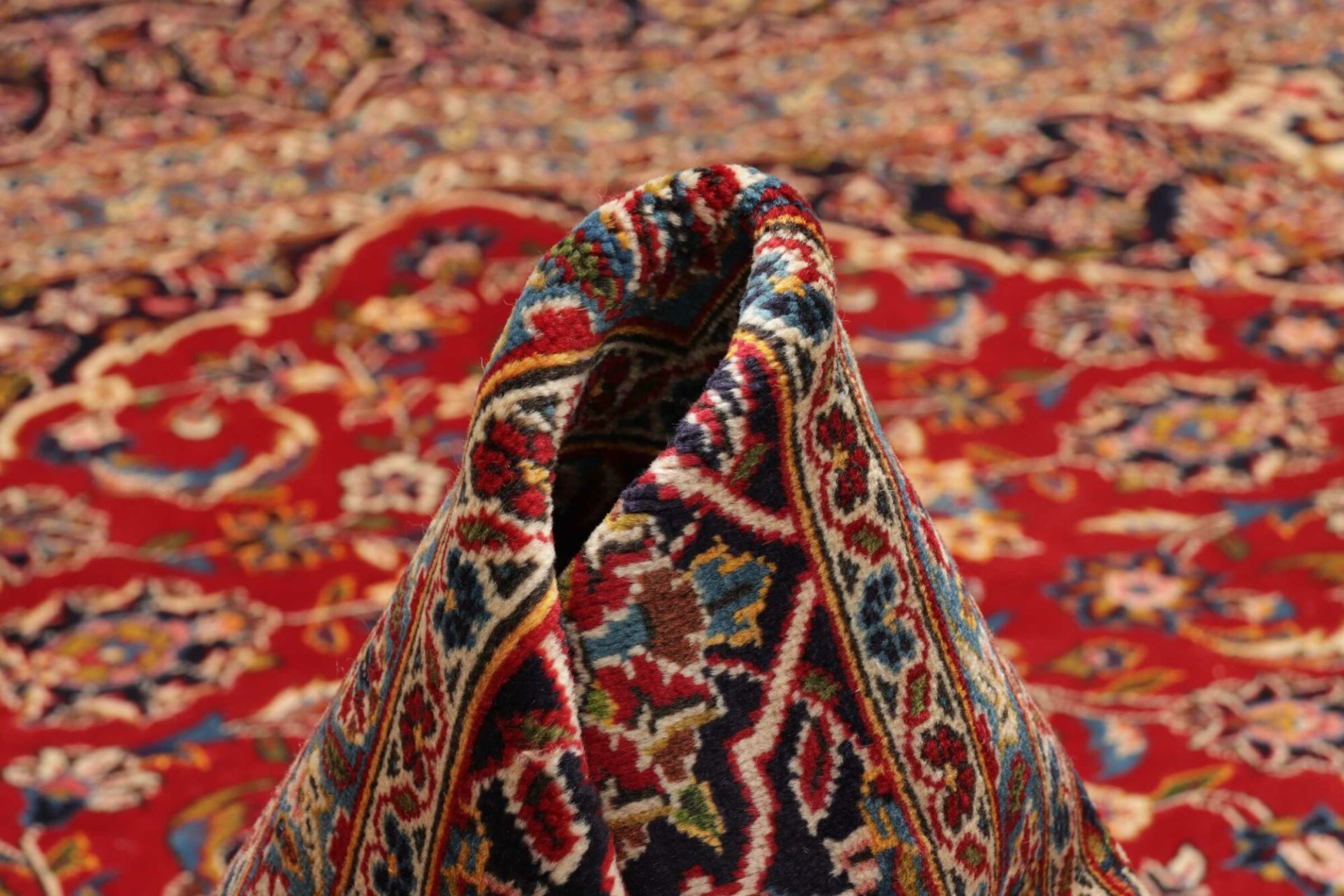 Kashan Perserteppich 246 × 329 cm aus Wolle, handgeknüpft