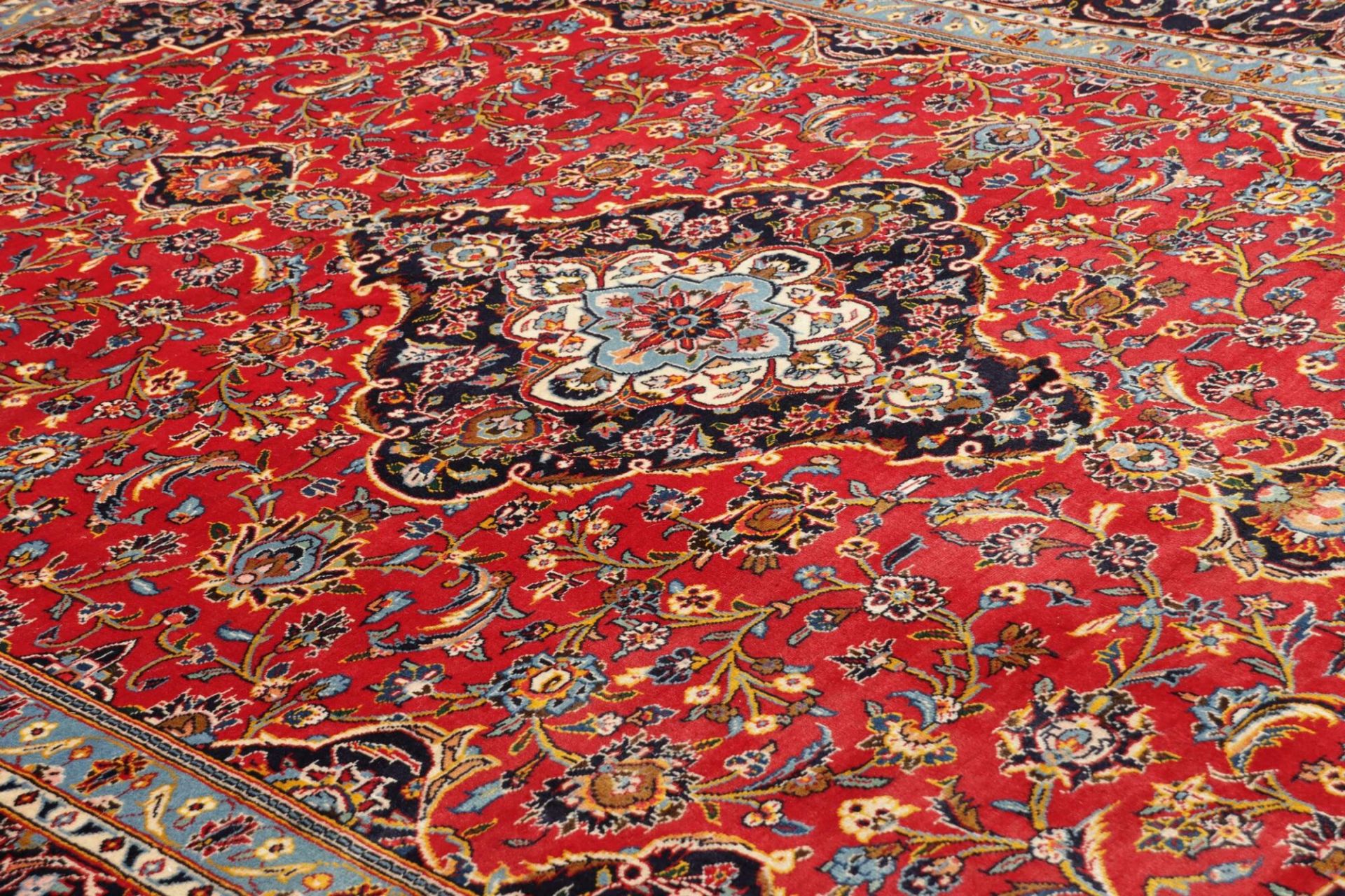 Handgeknüpfter Kashan Perserteppich, 251 × 355 cm, Wolle