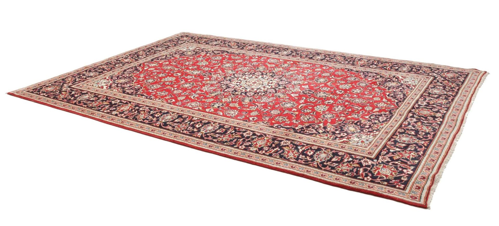 Kashan Perserteppich 241 × 351 cm aus Wolle, handgeknüpft