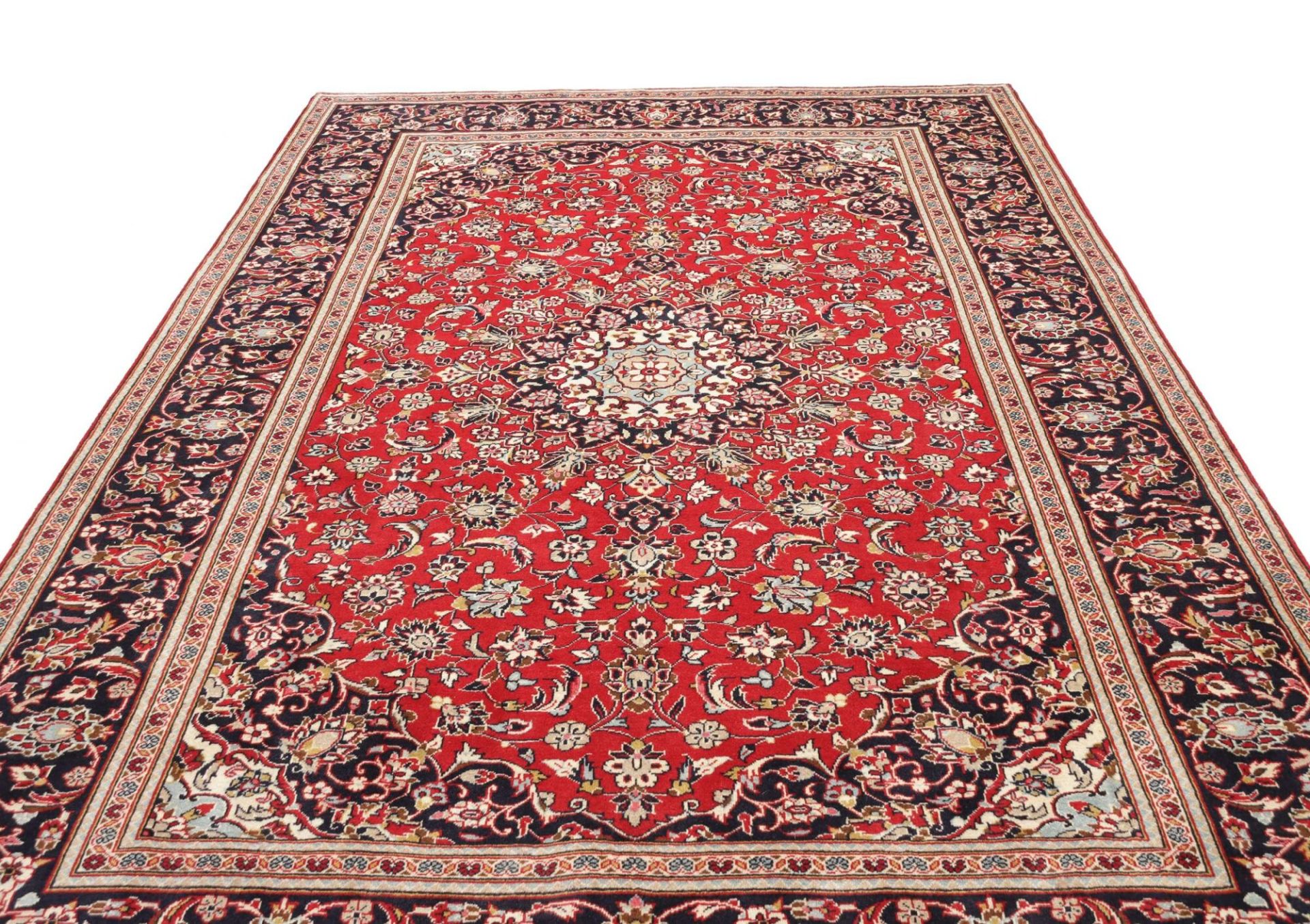 Kashan Perserteppich 241 × 351 cm aus Wolle, handgeknüpft