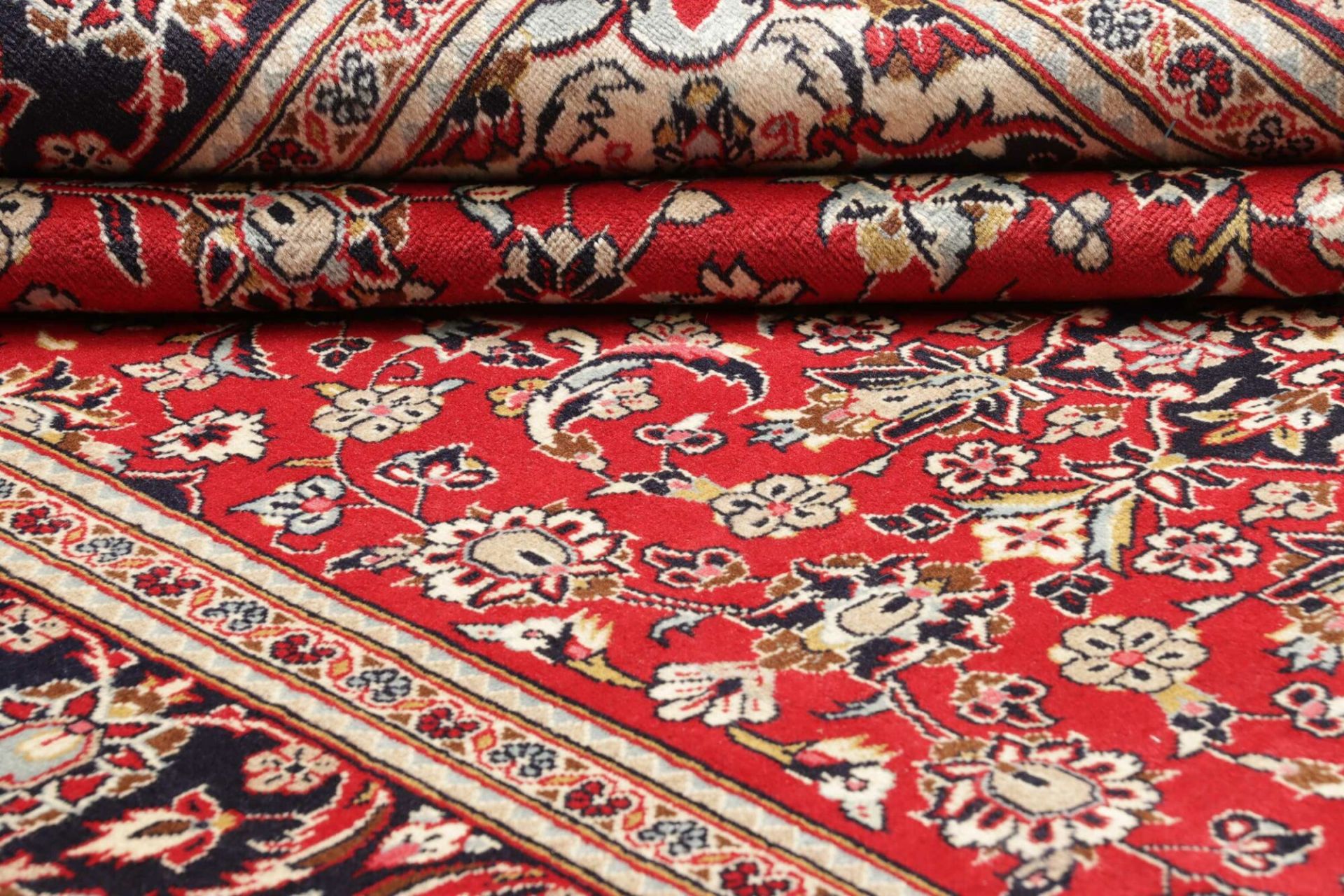 Kashan Perserteppich 241 × 351 cm aus Wolle, handgeknüpft