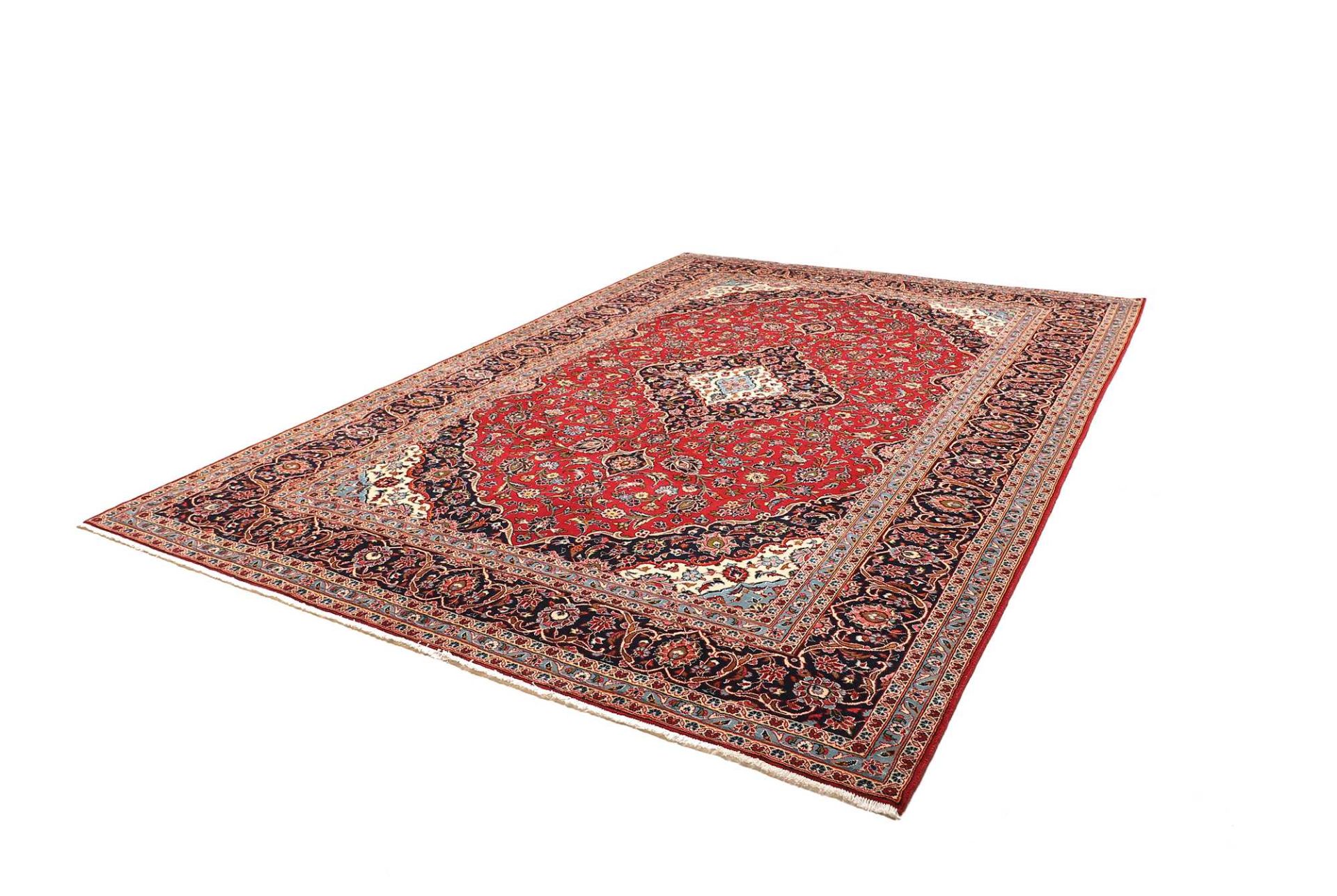Handgeknüpfter Kashan Perserteppich 251 × 366 cm