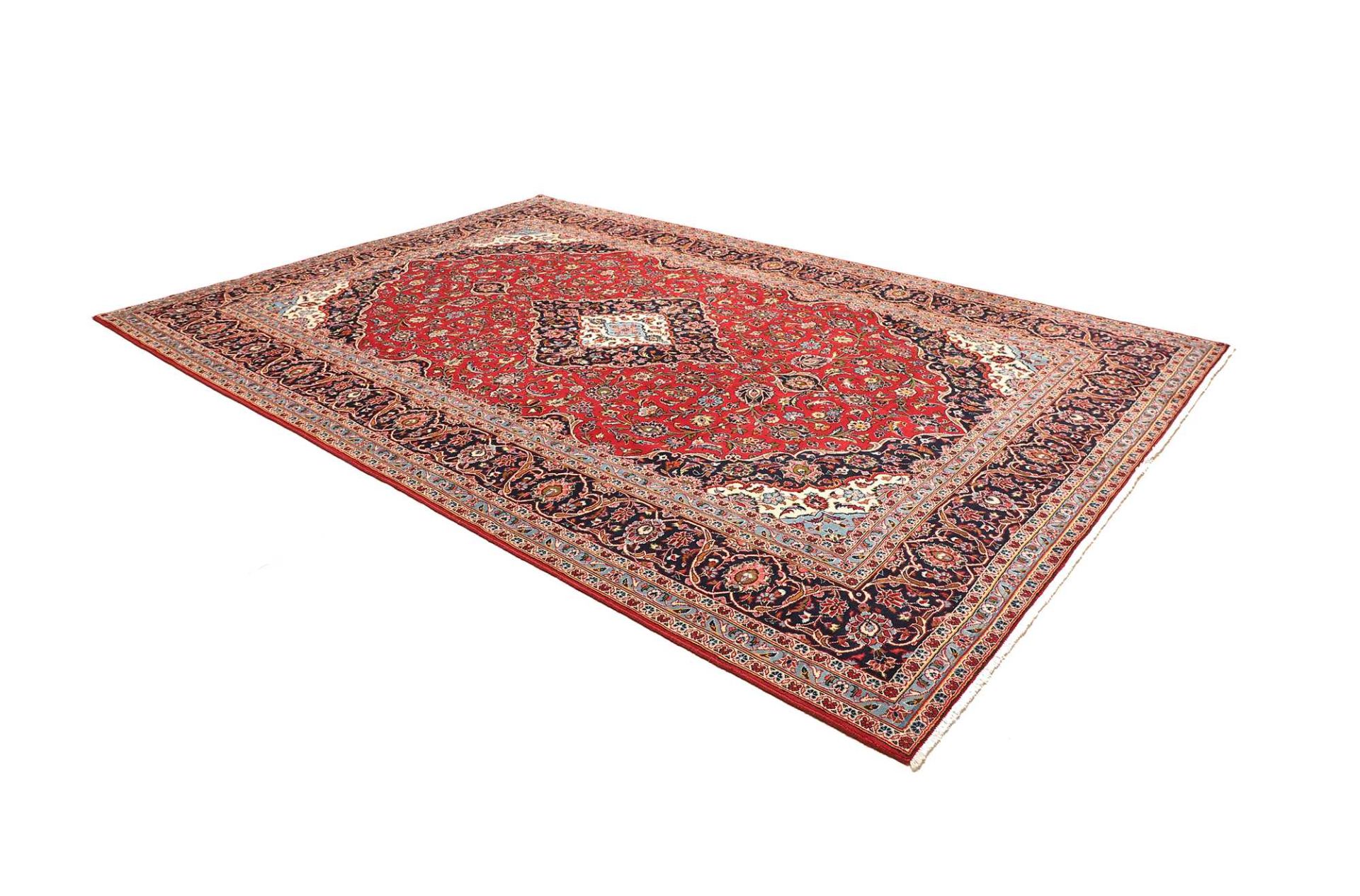 Handgeknüpfter Kashan Perserteppich 251 × 366 cm