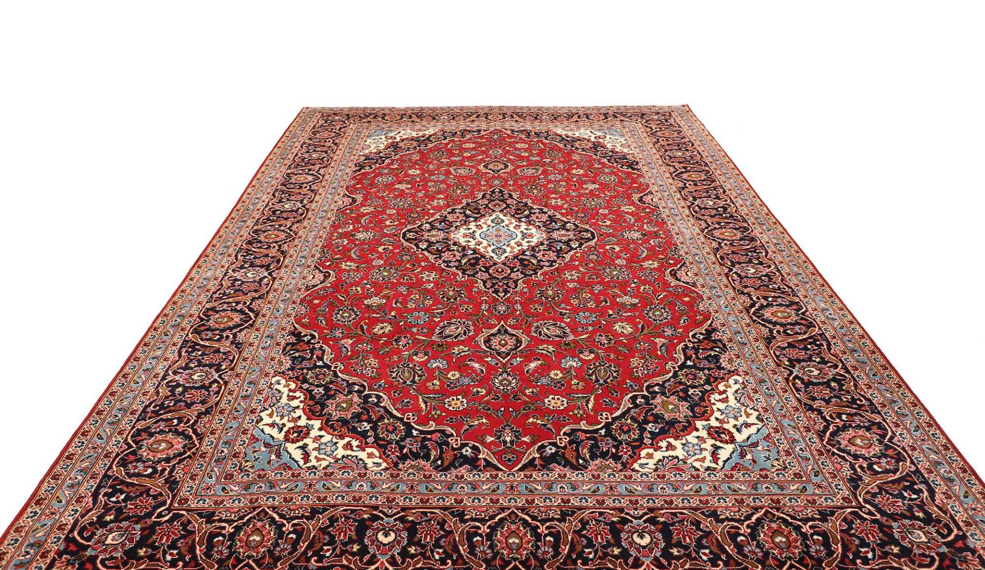 Handgeknüpfter Kashan Perserteppich 251 × 366 cm