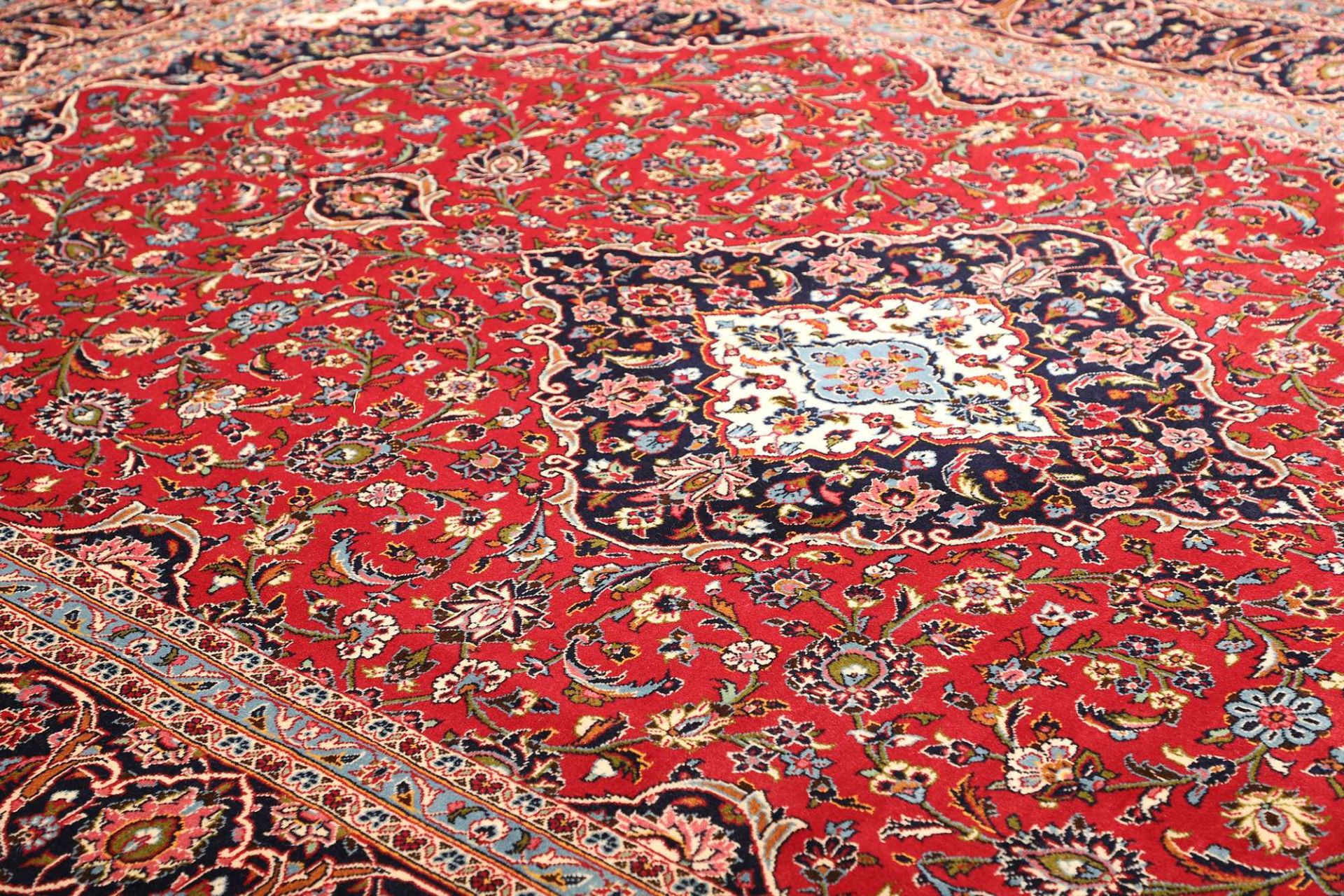 Handgeknüpfter Kashan Perserteppich 251 × 366 cm