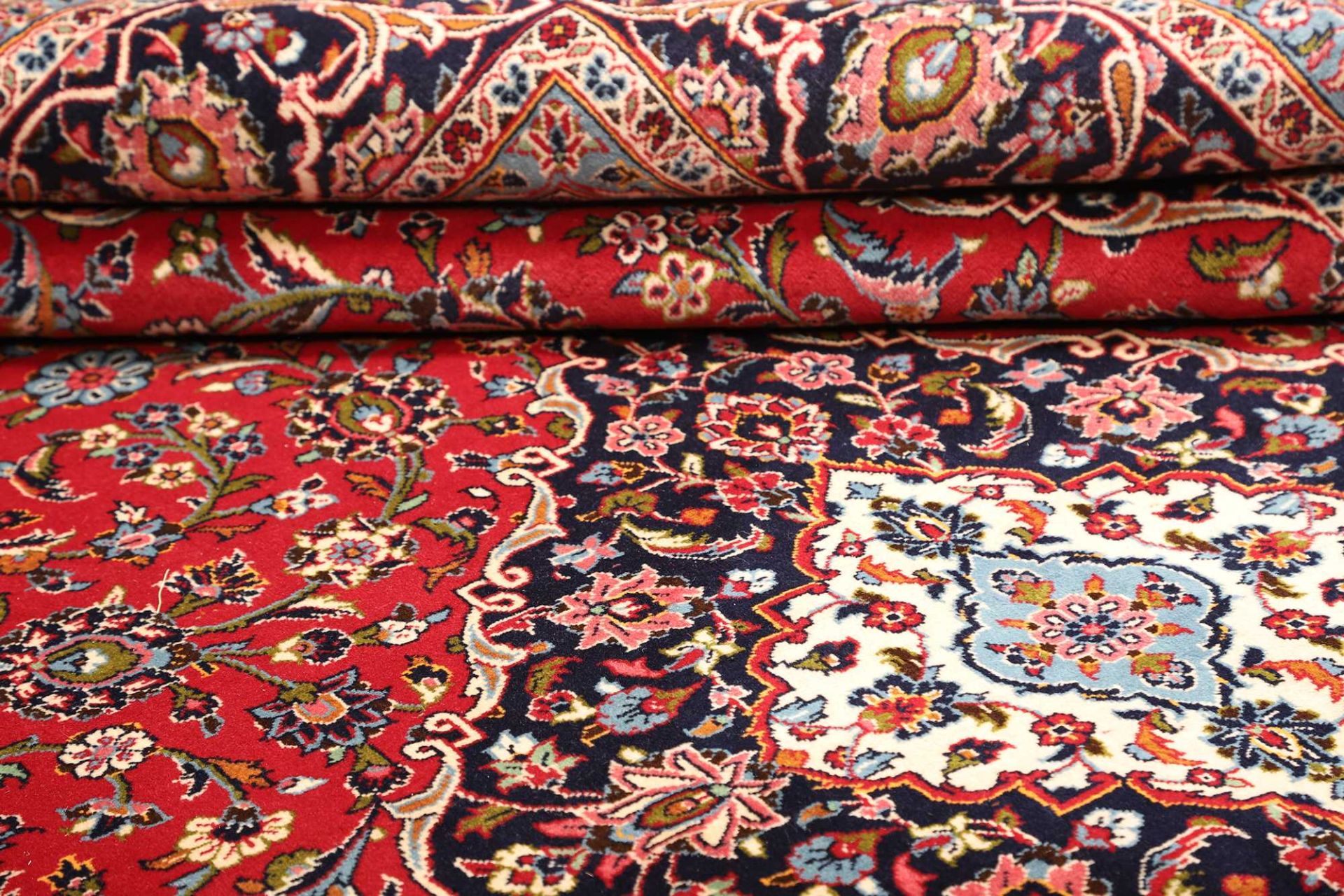 Handgeknüpfter Kashan Perserteppich 251 × 366 cm