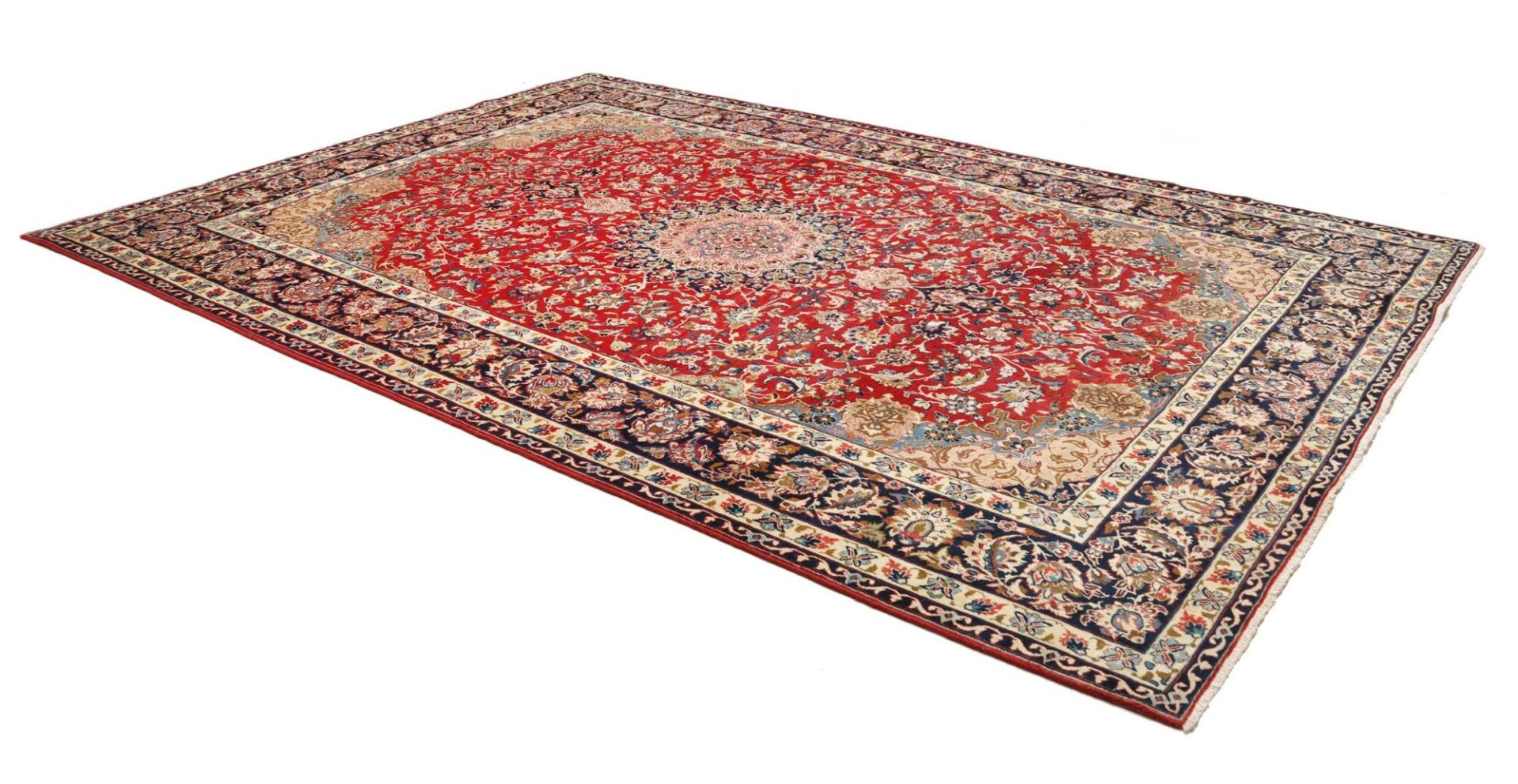 Handgeknüpfter Isfahan Perserteppich 256 × 366 cm