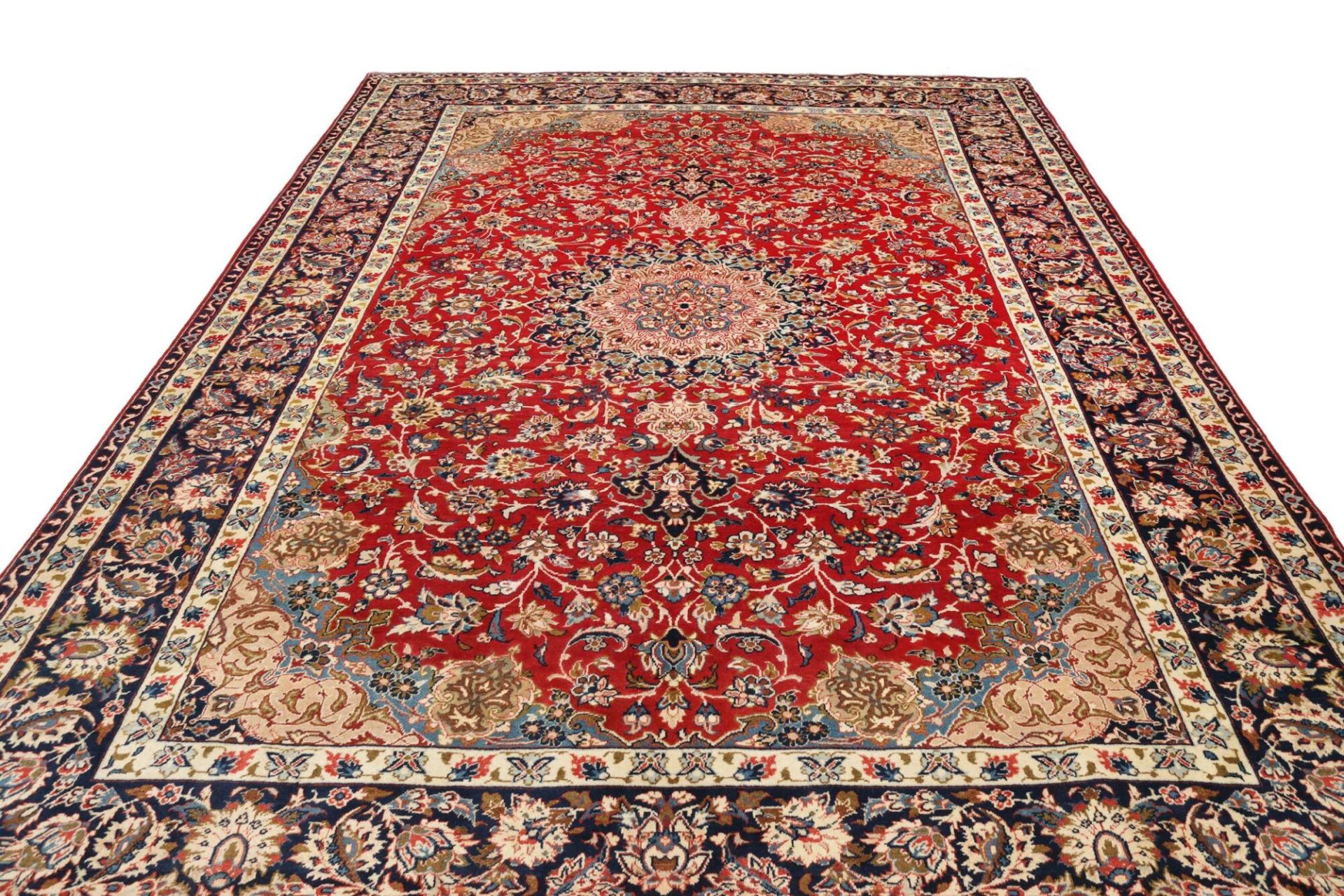 Handgeknüpfter Isfahan Perserteppich 256 × 366 cm