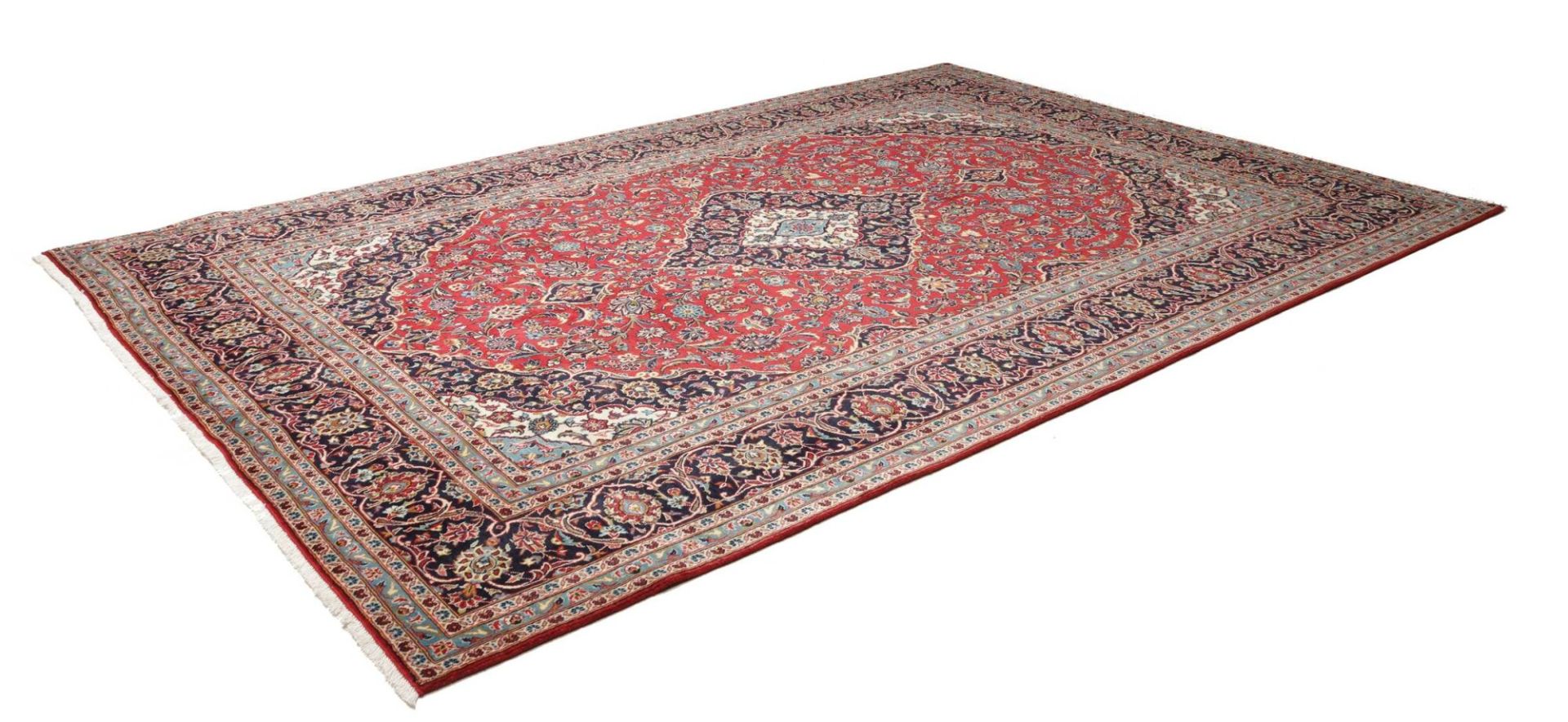 Handgeknüpfter Kashan Perserteppich, 247 × 362 cm, Wolle