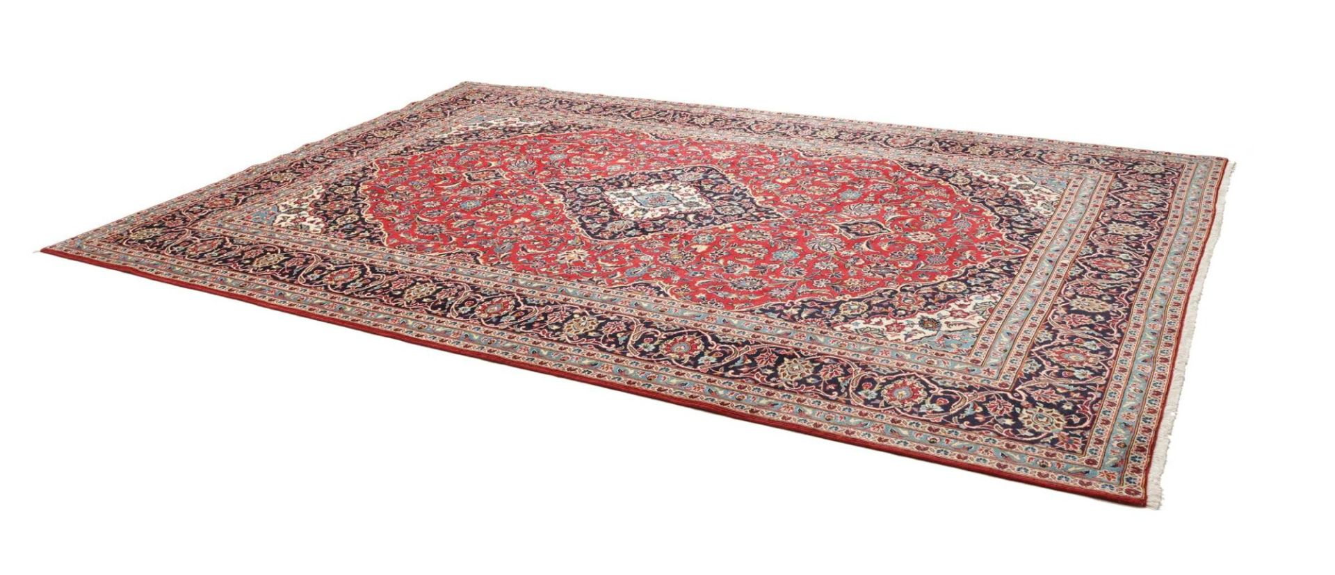 Handgeknüpfter Kashan Perserteppich, 247 × 362 cm, Wolle