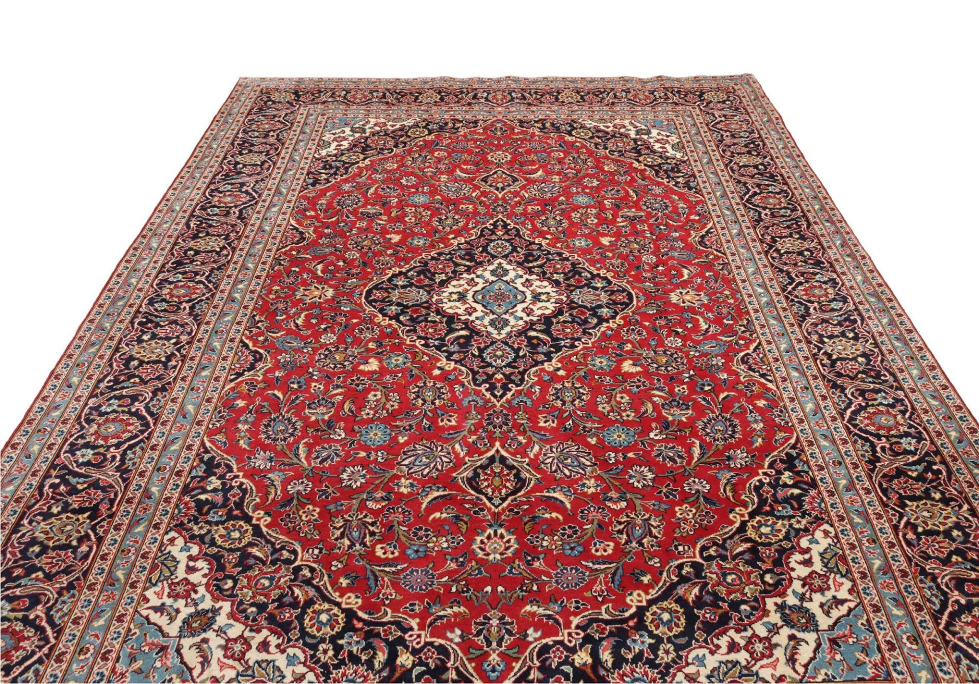 Handgeknüpfter Kashan Perserteppich, 247 × 362 cm, Wolle