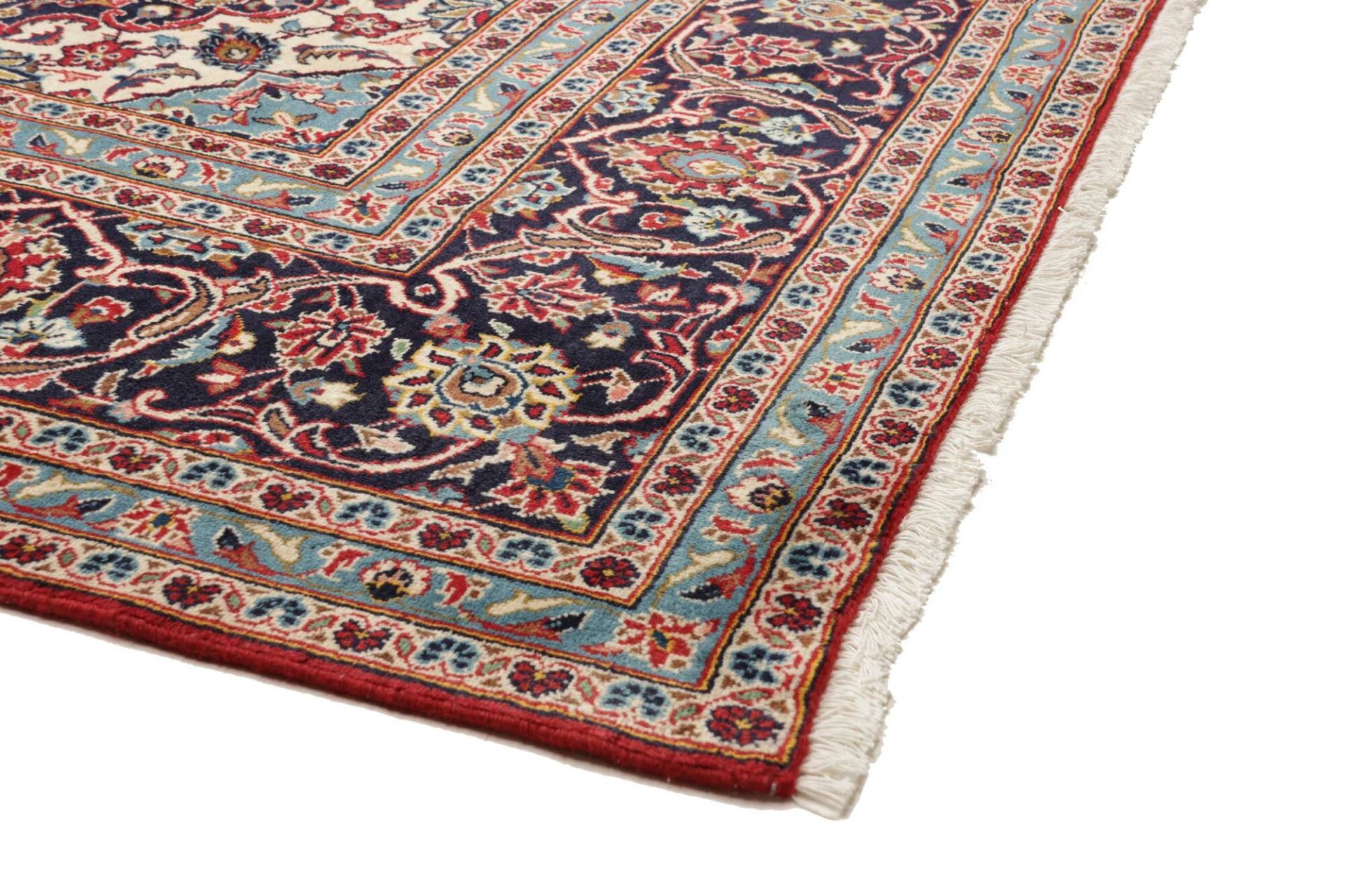 Handgeknüpfter Kashan Perserteppich, 247 × 362 cm, Wolle
