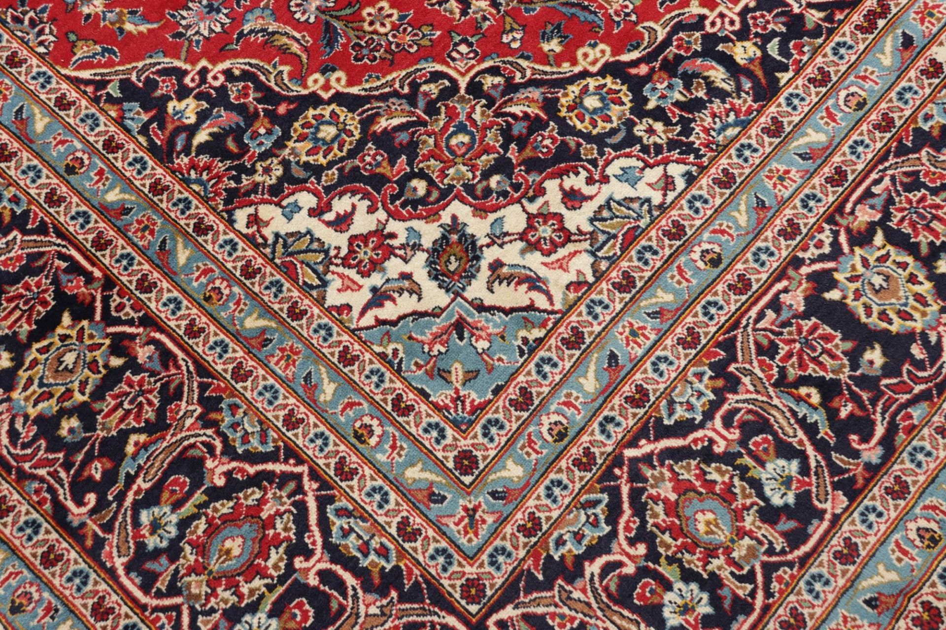 Handgeknüpfter Kashan Perserteppich, 247 × 362 cm, Wolle