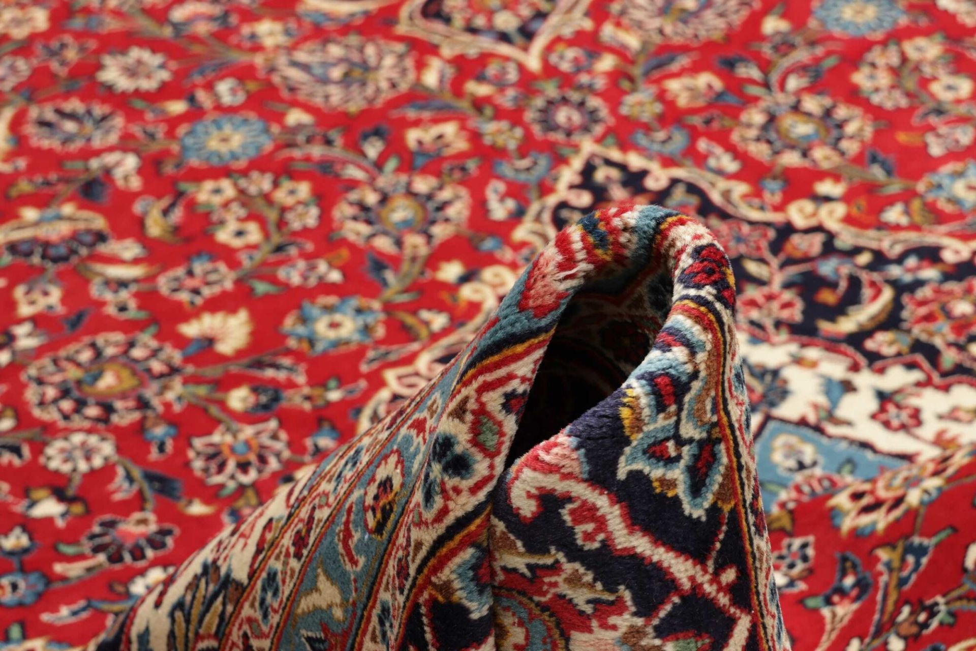 Handgeknüpfter Kashan Perserteppich, 247 × 362 cm, Wolle