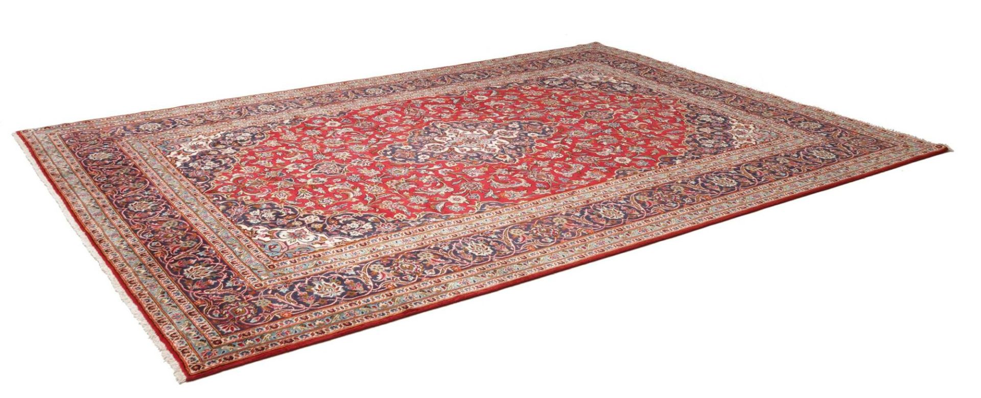 Handgeknüpfter Kashan Perserteppich, 247 × 342 cm, Wolle