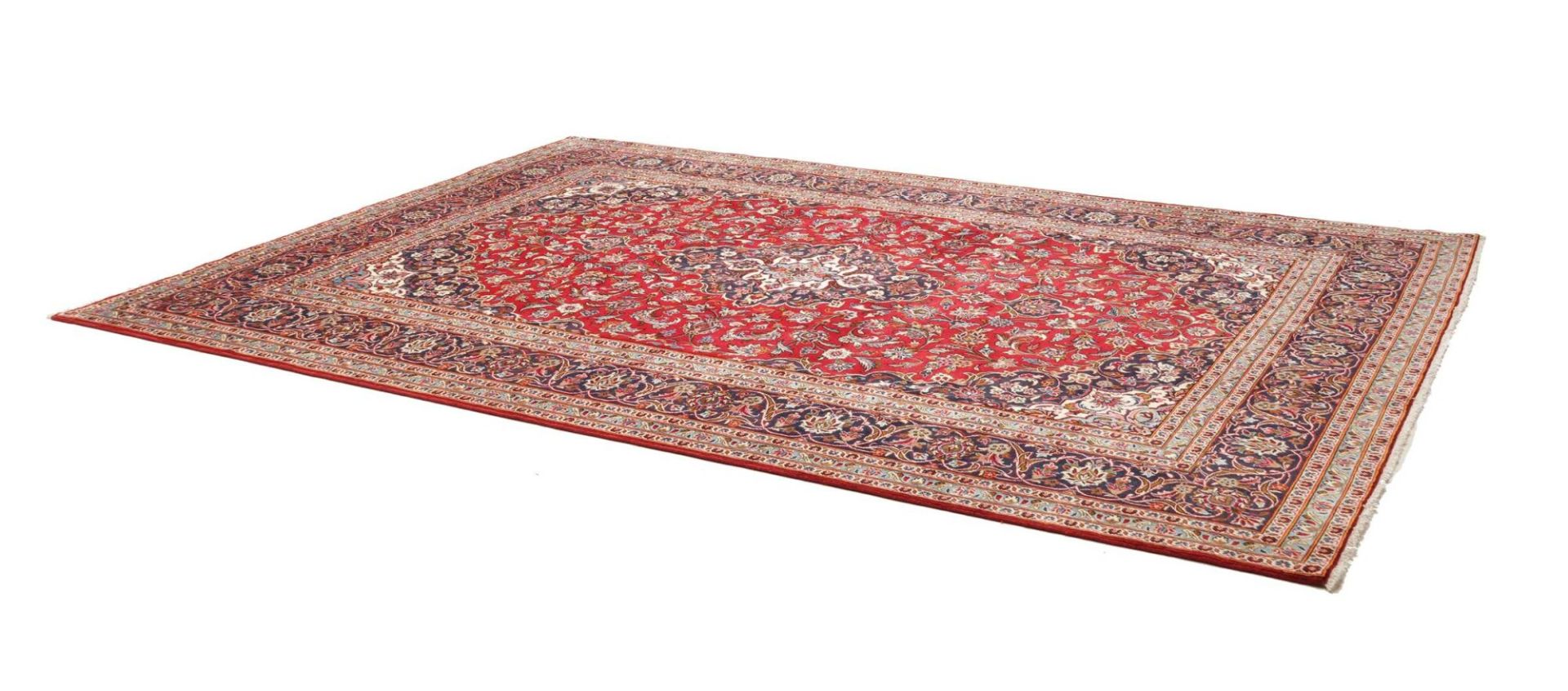 Handgeknüpfter Kashan Perserteppich, 247 × 342 cm, Wolle