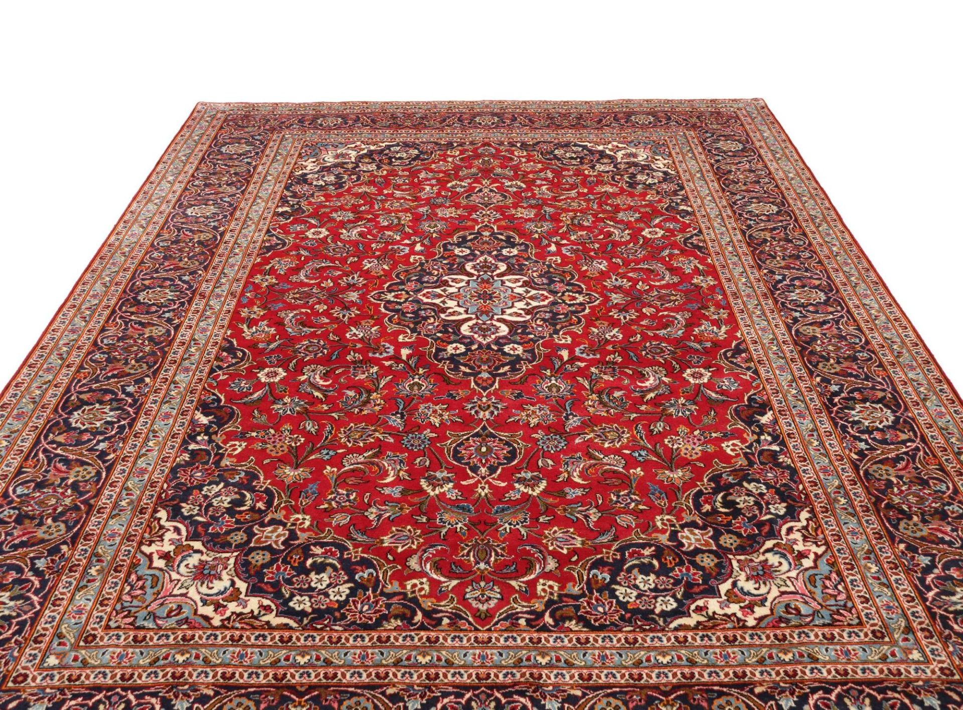 Handgeknüpfter Kashan Perserteppich, 247 × 342 cm, Wolle