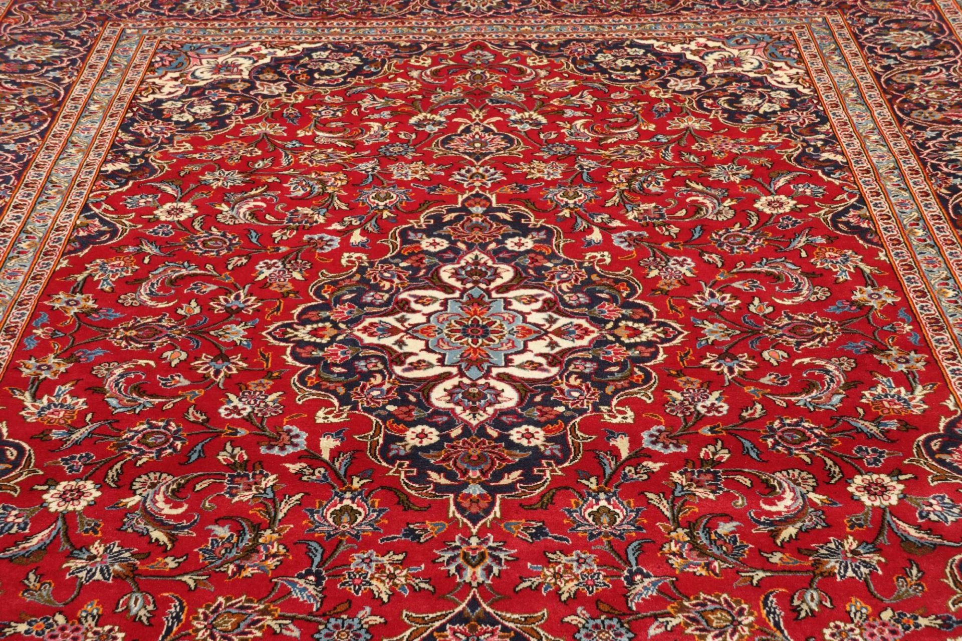 Handgeknüpfter Kashan Perserteppich, 247 × 342 cm, Wolle
