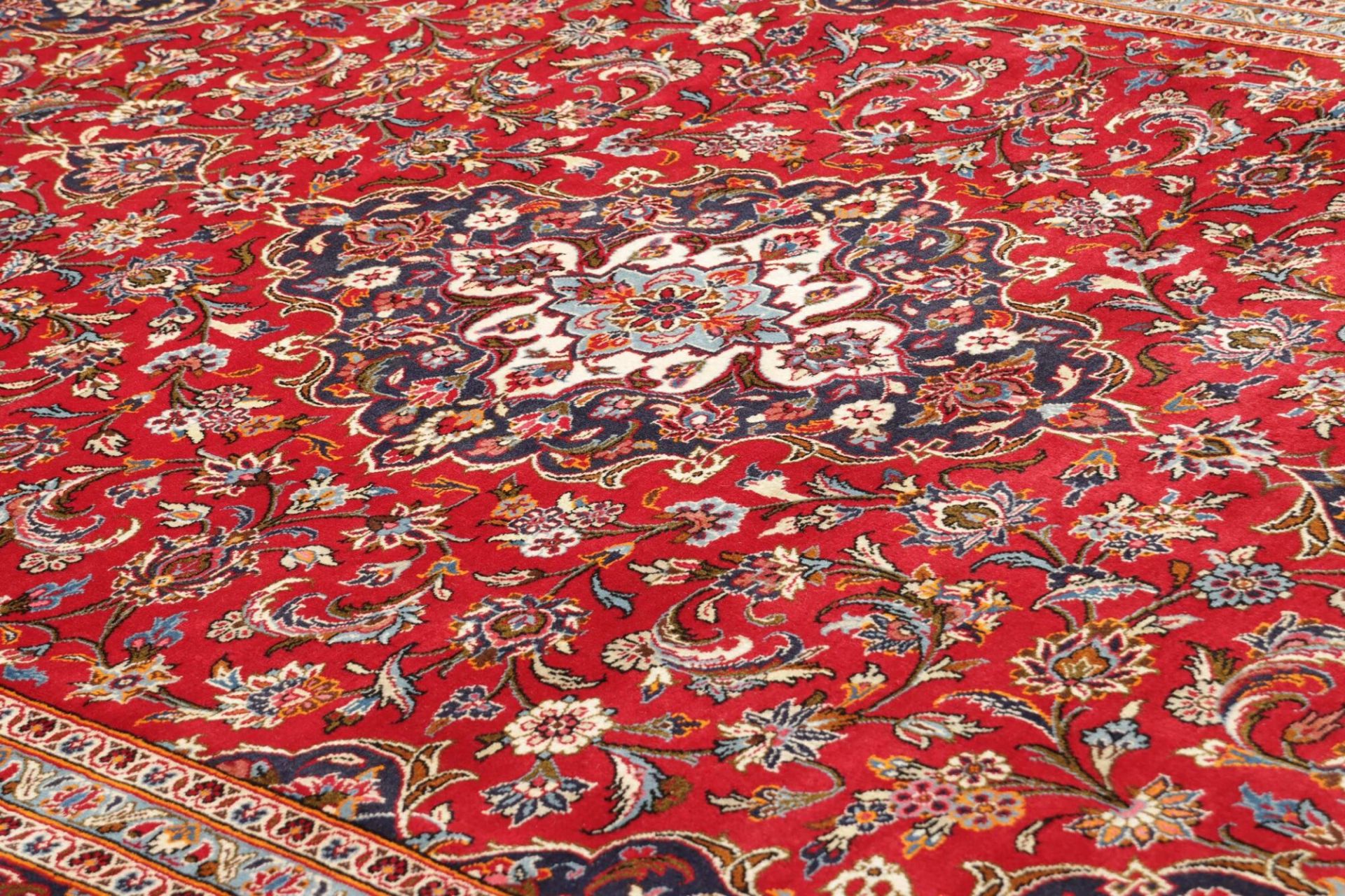 Handgeknüpfter Kashan Perserteppich, 247 × 342 cm, Wolle