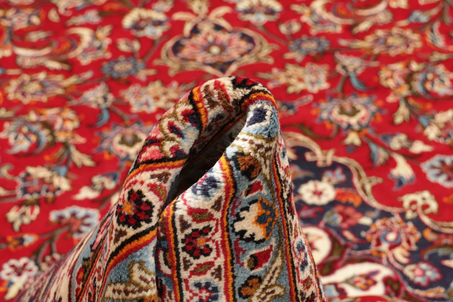 Handgeknüpfter Kashan Perserteppich, 247 × 342 cm, Wolle