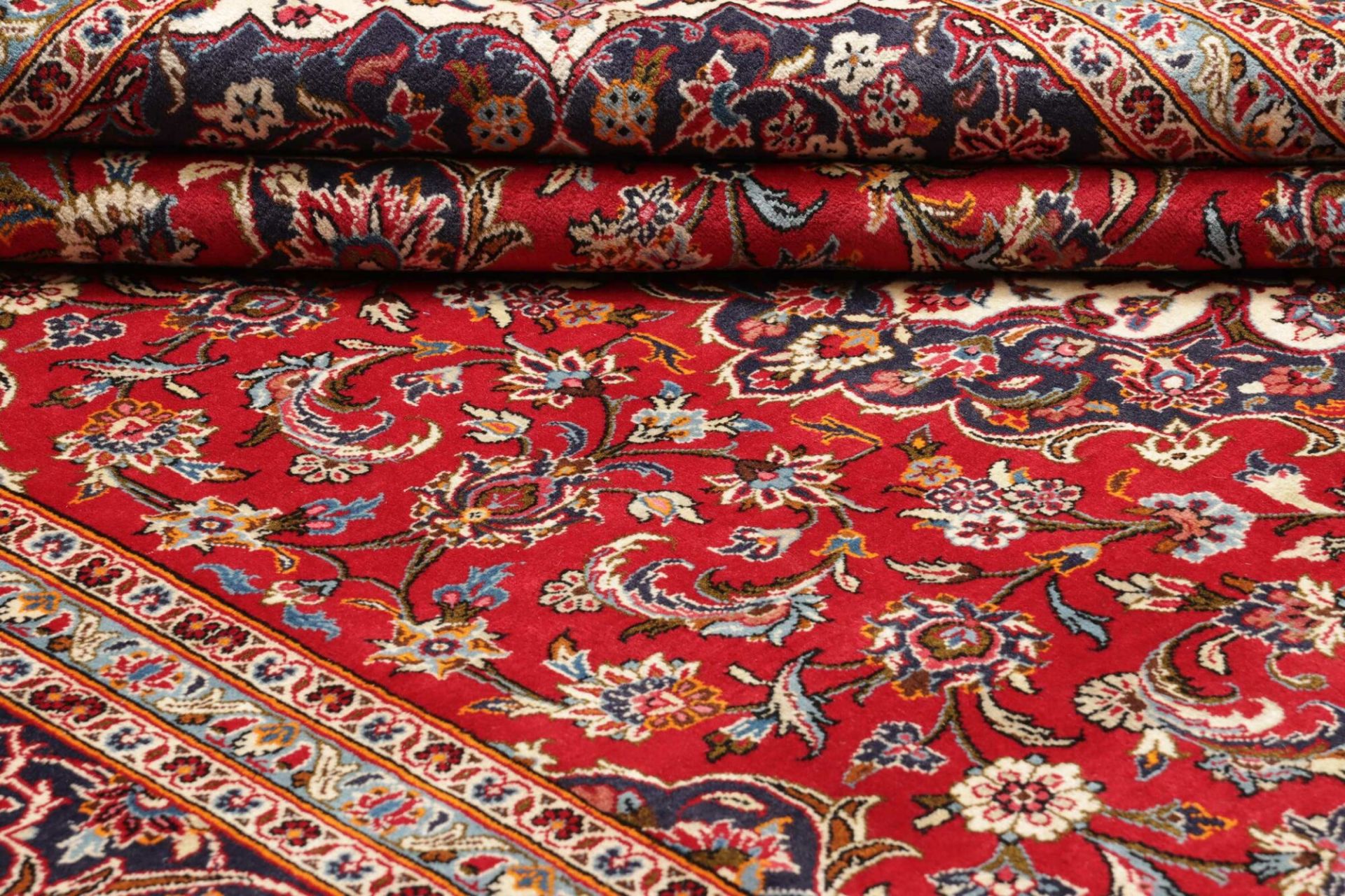 Handgeknüpfter Kashan Perserteppich, 247 × 342 cm, Wolle