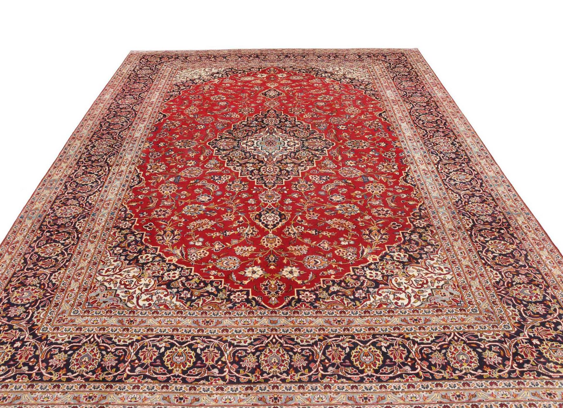 Kashan Perserteppich 253 × 347 cm aus Wolle, handgeknüpft