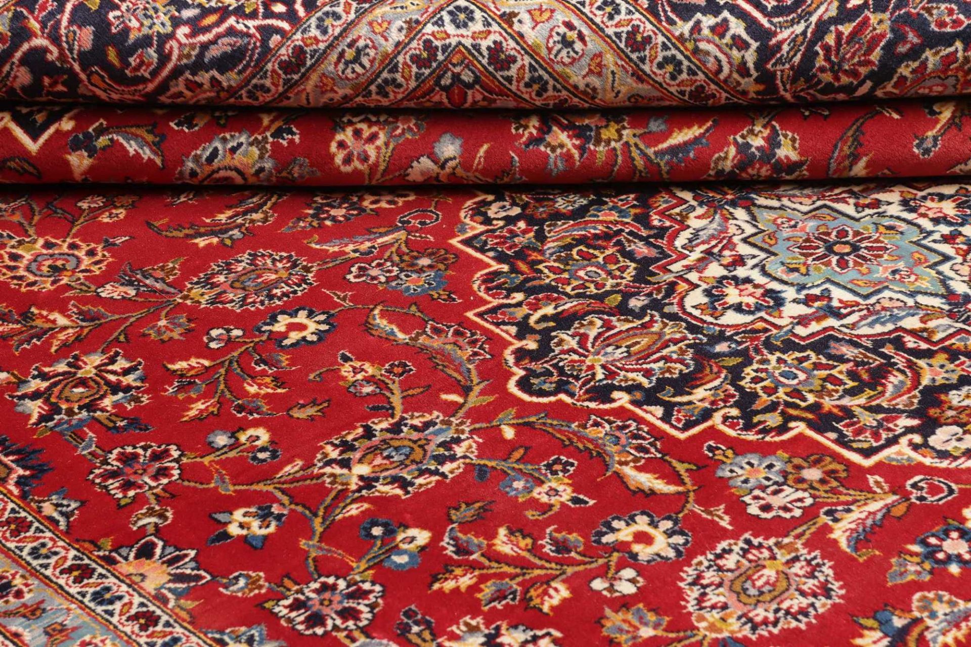 Kashan Perserteppich 253 × 347 cm aus Wolle, handgeknüpft