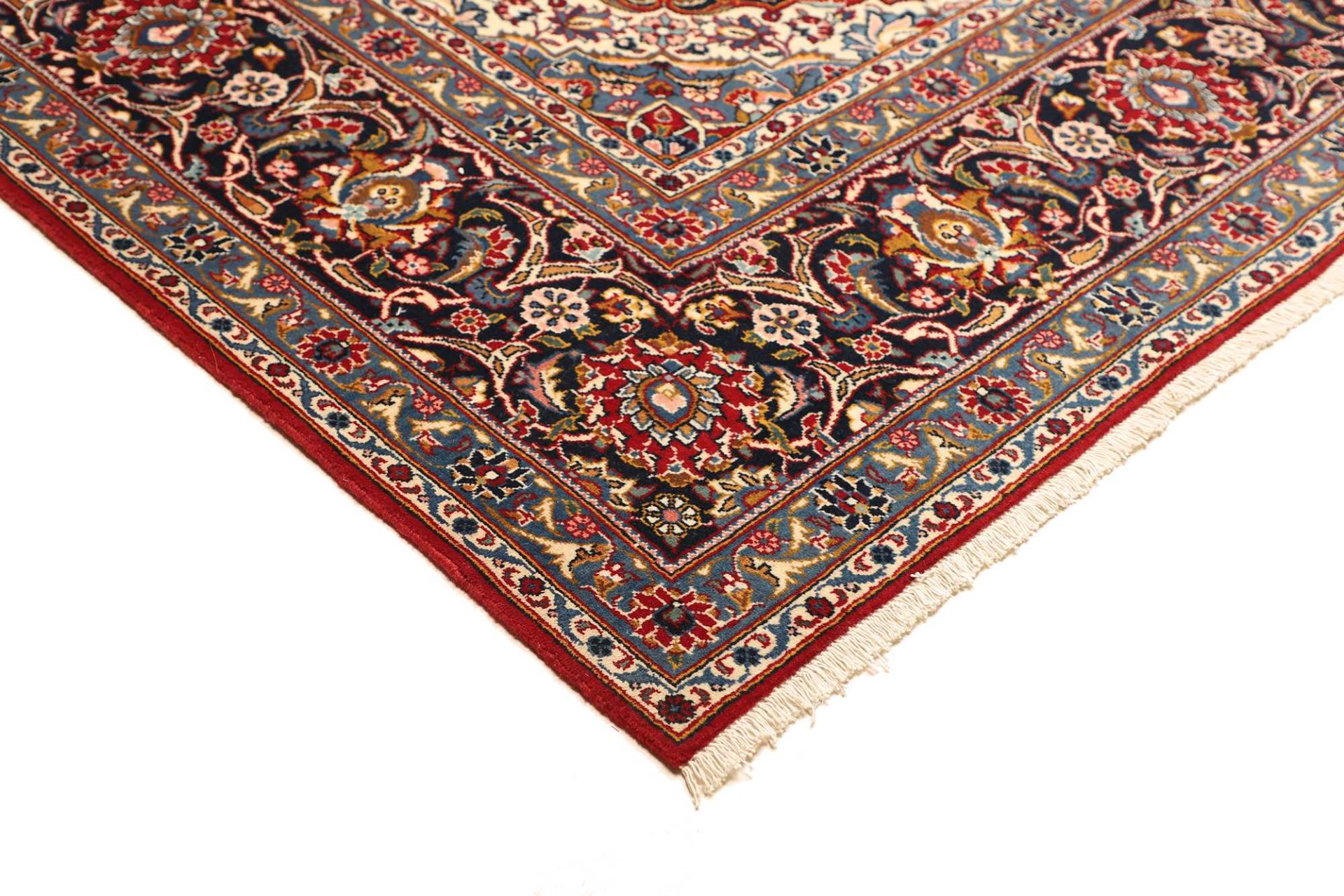 Handgeknüpfter Kashan Perserteppich, 243 × 365 cm, Wolle