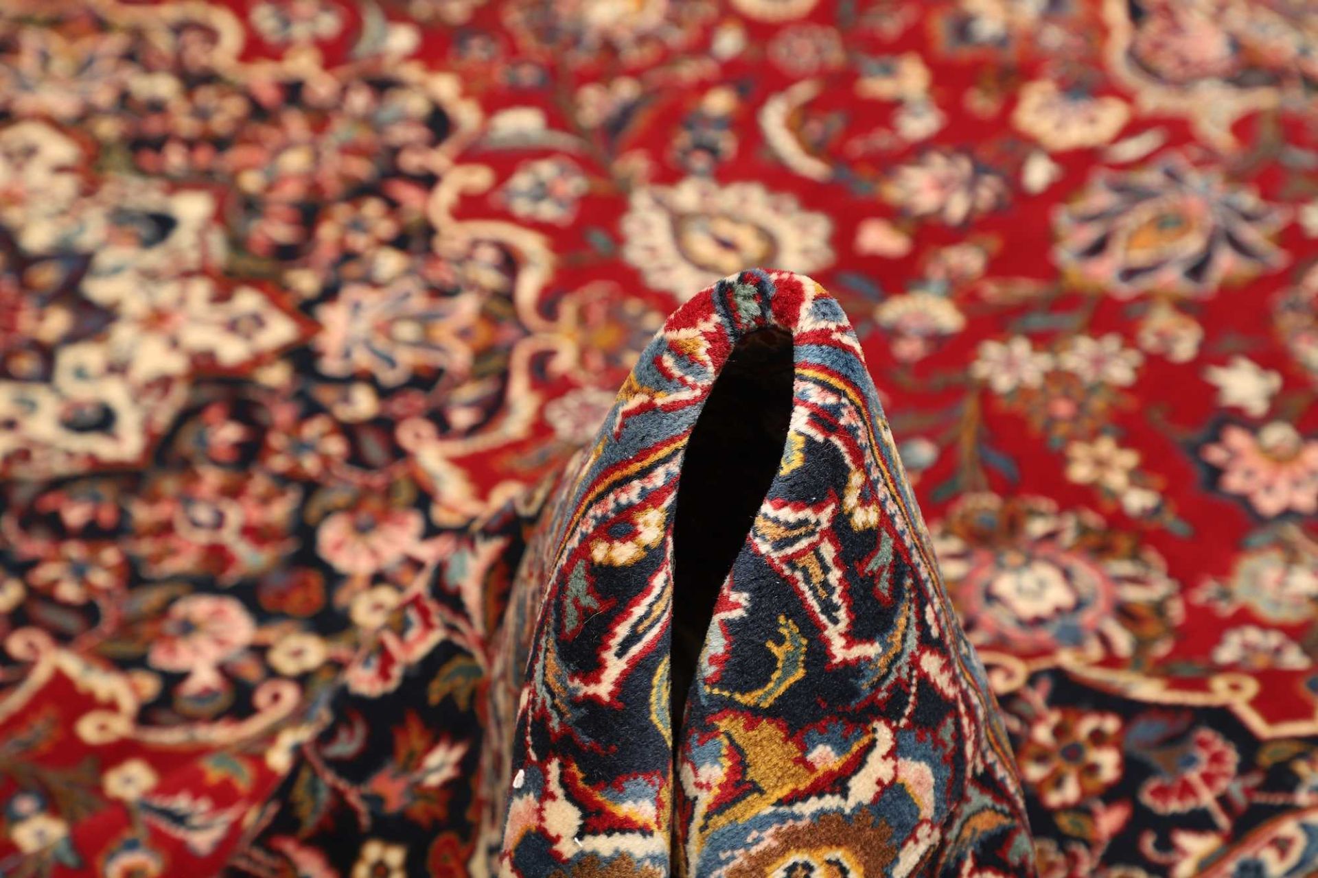 Handgeknüpfter Kashan Perserteppich, 243 × 365 cm, Wolle