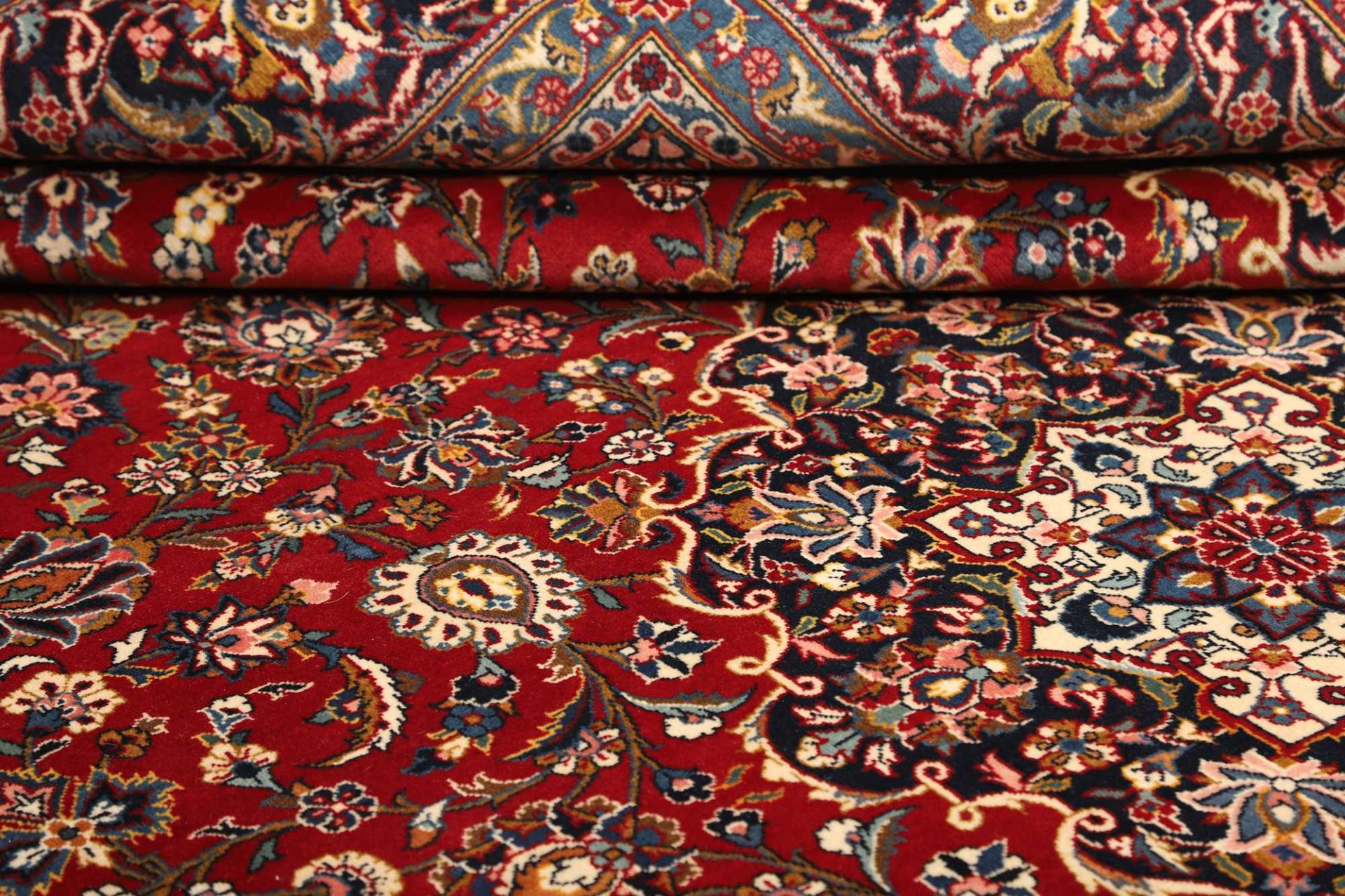 Handgeknüpfter Kashan Perserteppich, 243 × 365 cm, Wolle