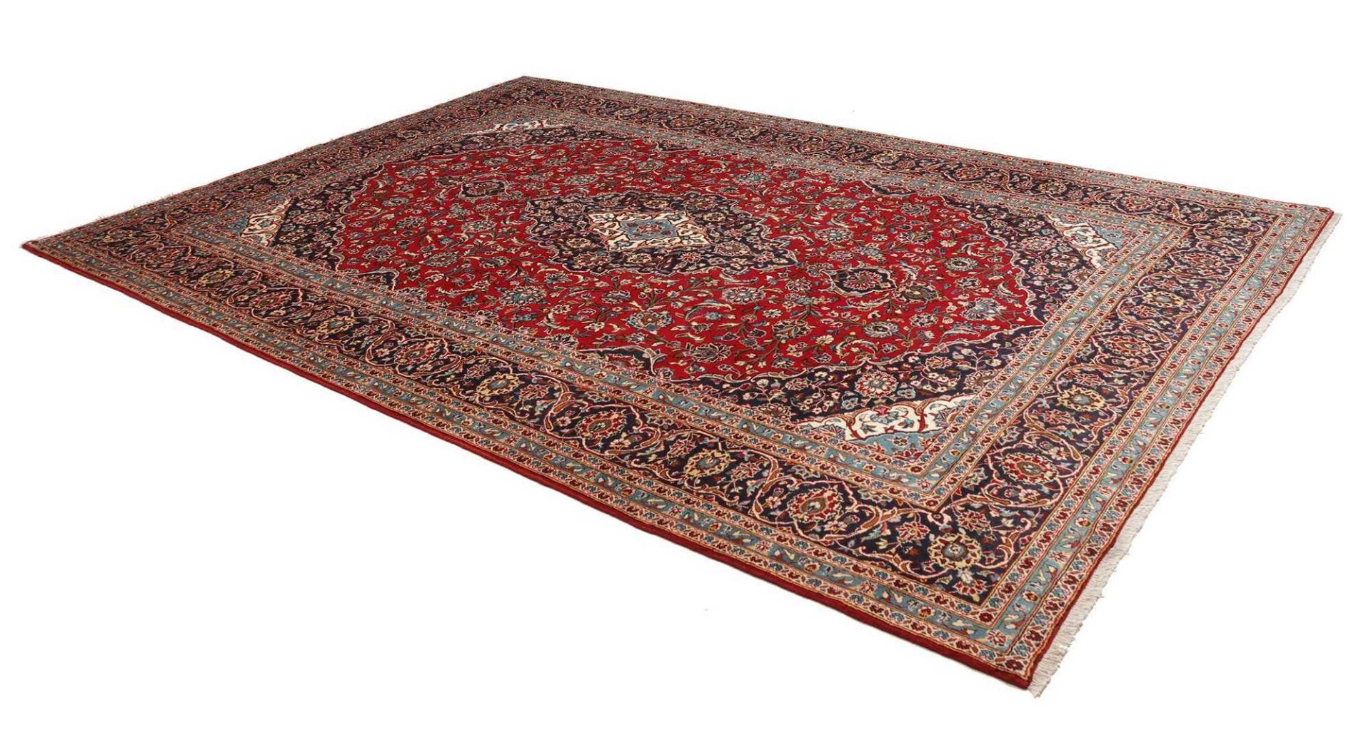 Handgeknüpfter Kashan Perserteppich, 254 × 359 cm, Wolle