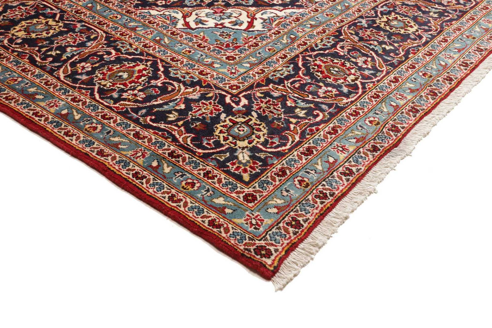 Handgeknüpfter Kashan Perserteppich, 254 × 359 cm, Wolle