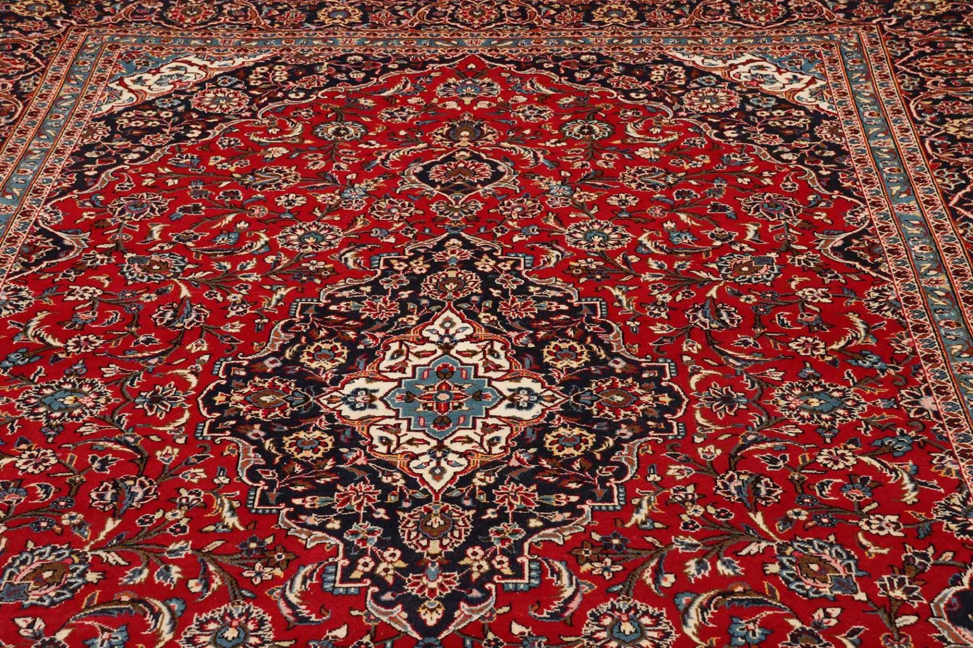Handgeknüpfter Kashan Perserteppich, 254 × 359 cm, Wolle