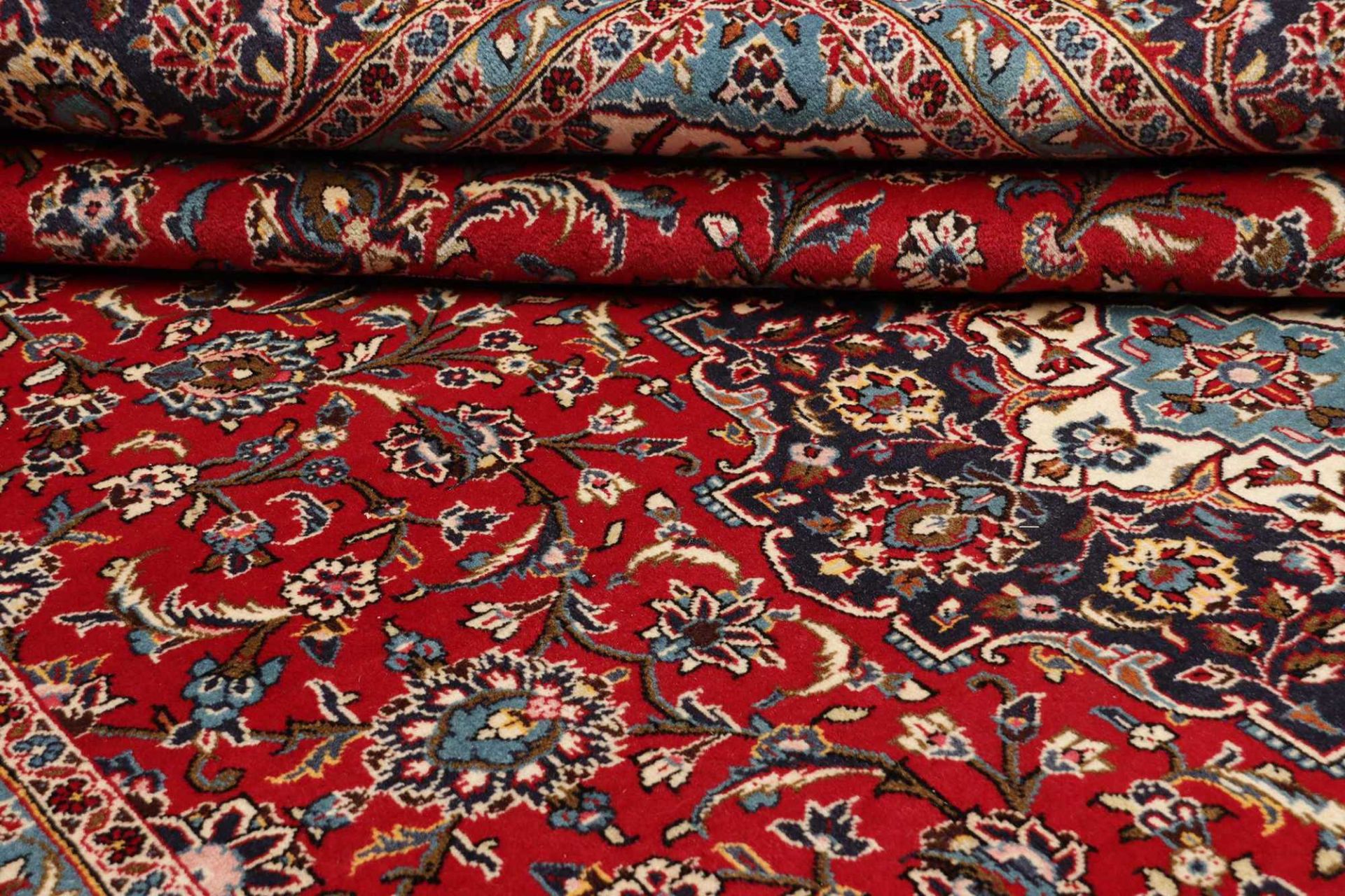 Handgeknüpfter Kashan Perserteppich, 254 × 359 cm, Wolle