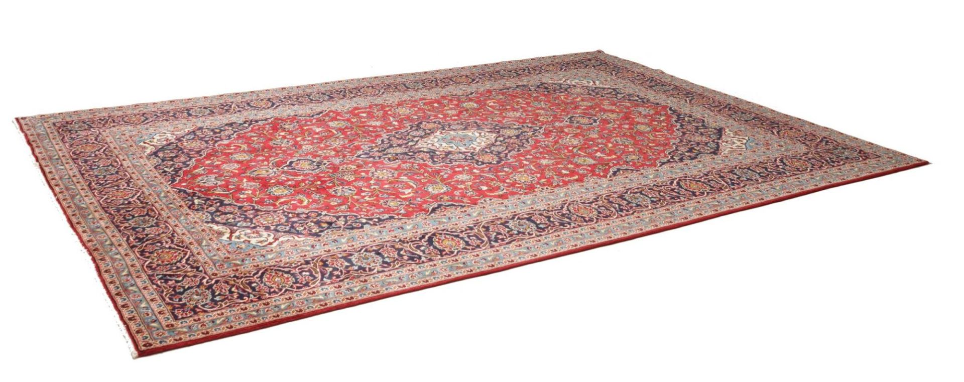 Handgeknüpfter Kashan Perserteppich 246 × 351 cm