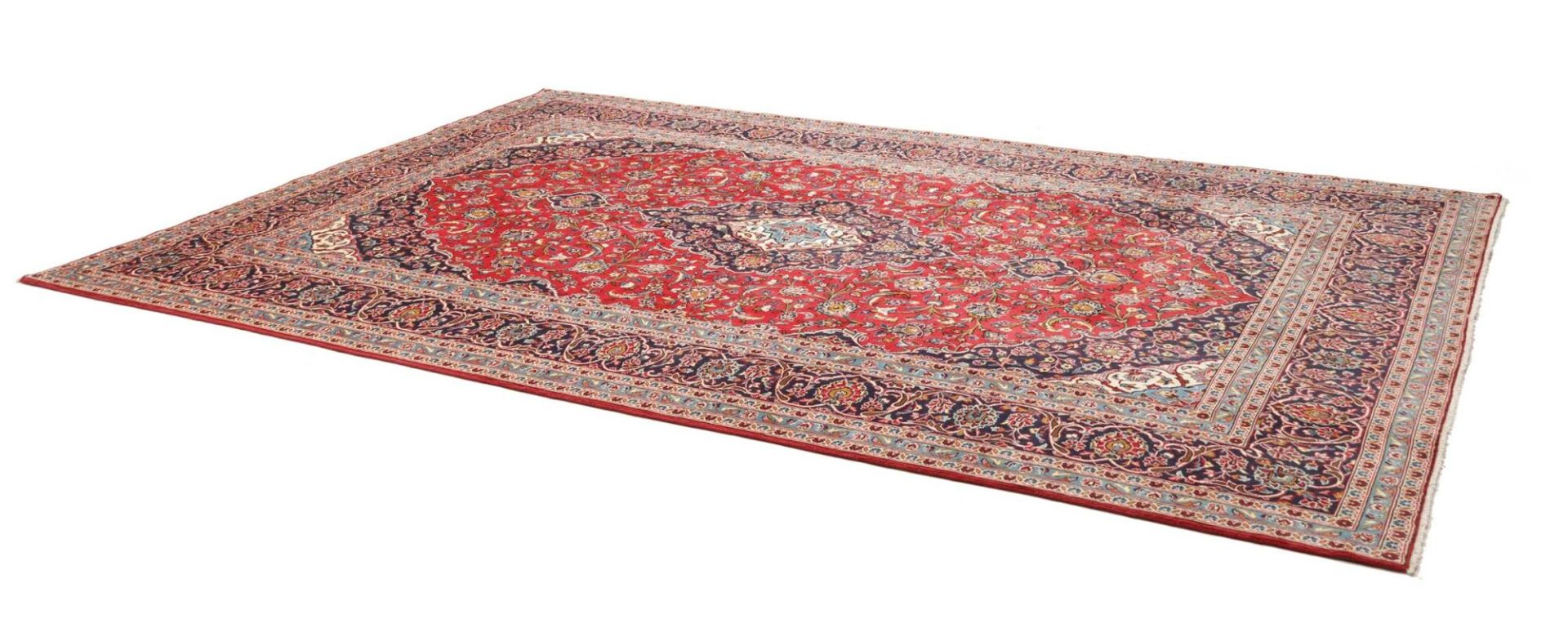 Handgeknüpfter Kashan Perserteppich 246 × 351 cm