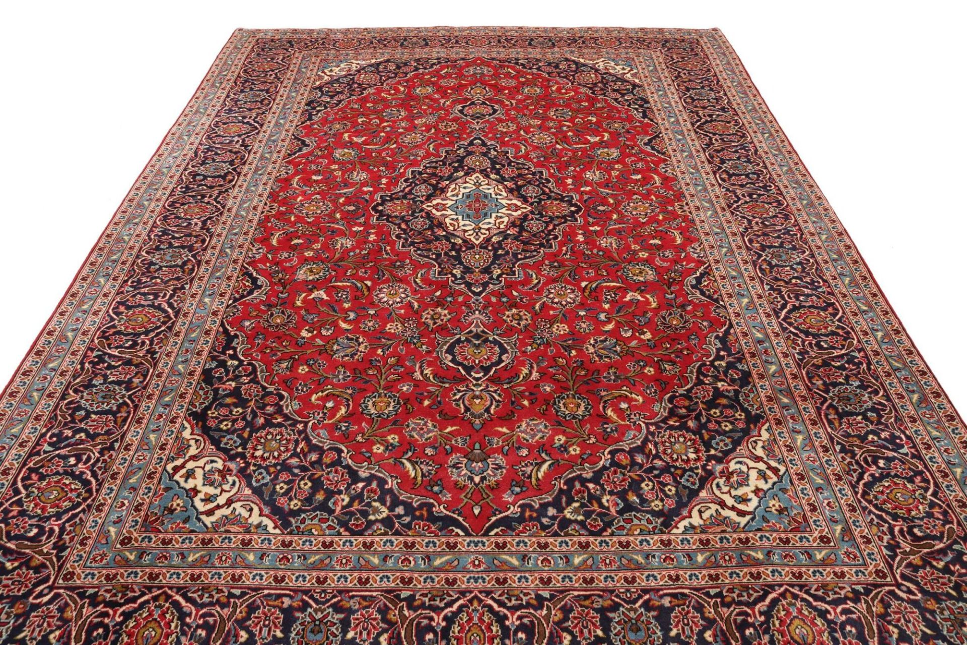 Handgeknüpfter Kashan Perserteppich 246 × 351 cm